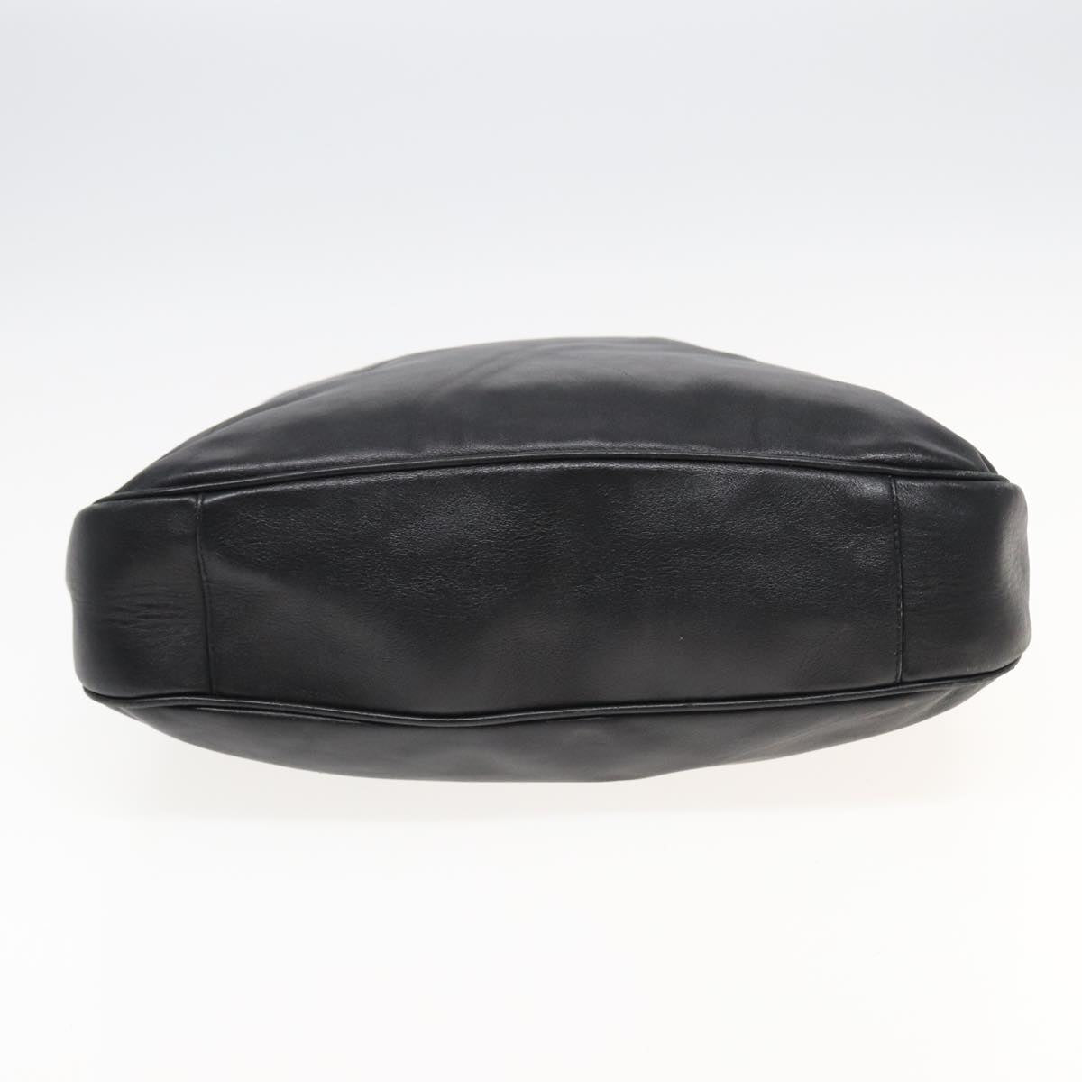 GUCCI Bamboo Hand Bag Leather Black 001 1577 bs15885