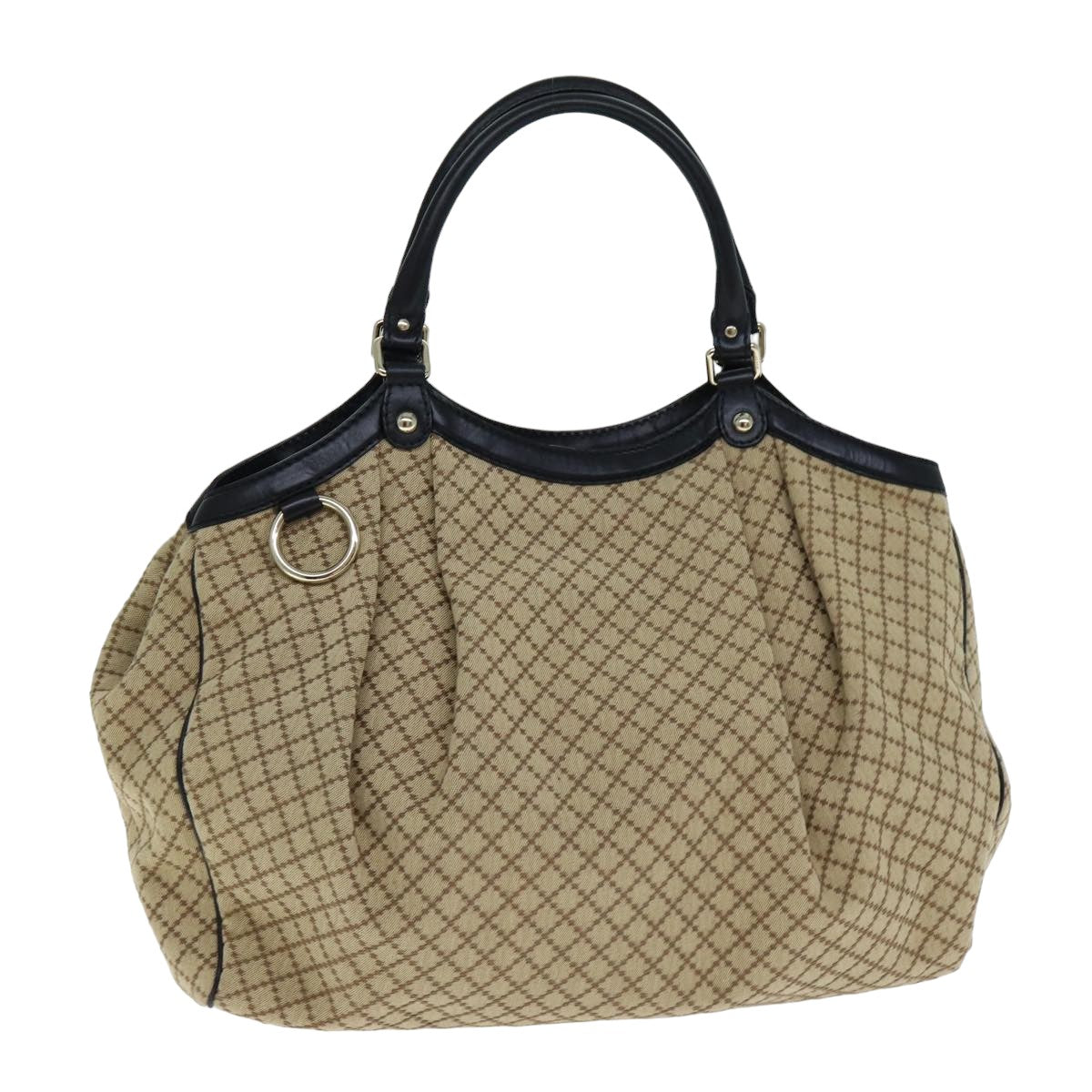 GUCCI Sukey Diamante Hand Bag Canvas Beige 211943 bs15886