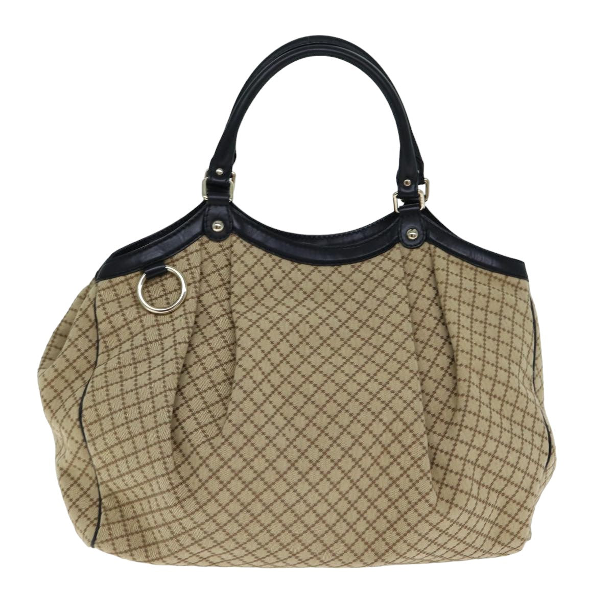 GUCCI Sukey Diamante Hand Bag Canvas Beige 211943 bs15886