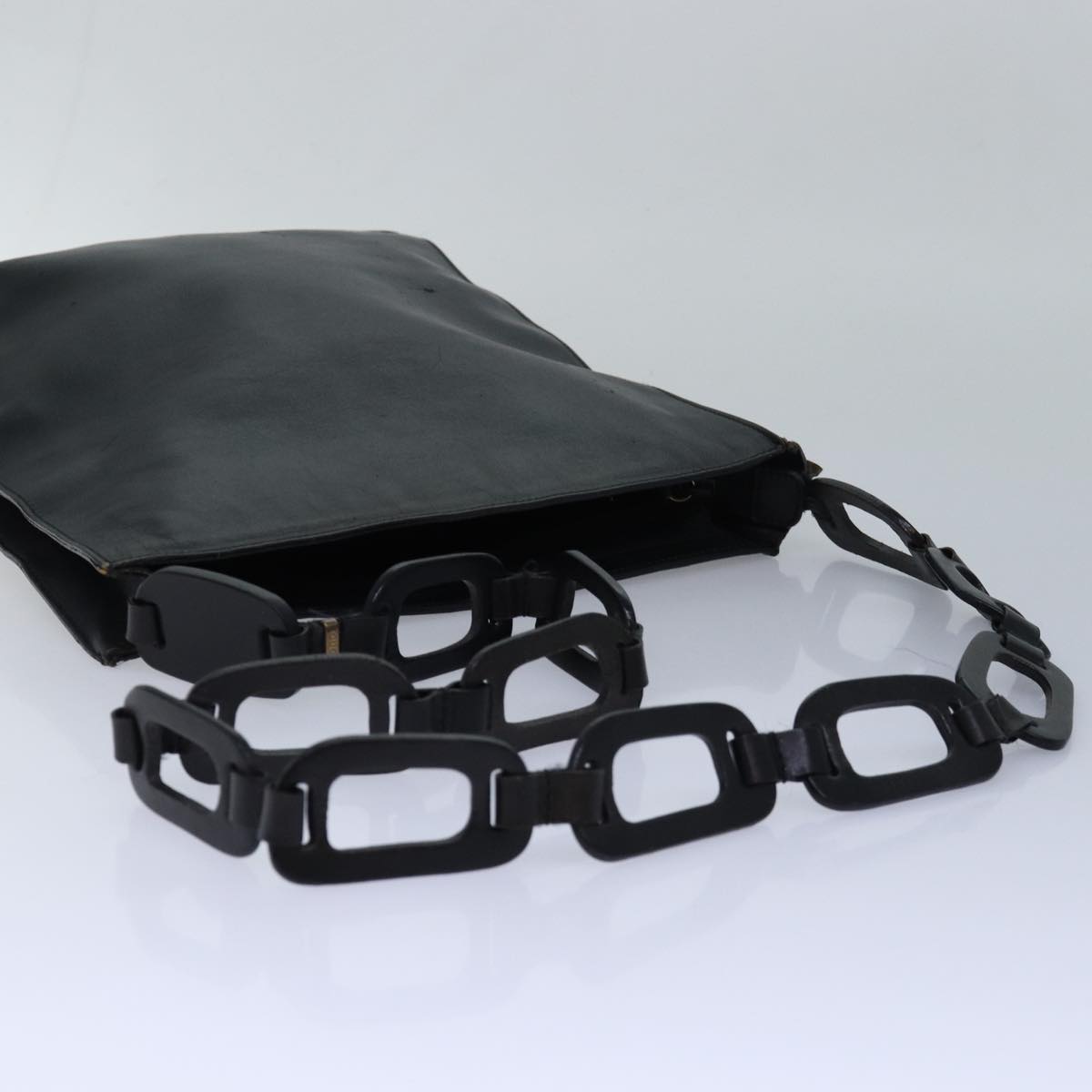 GUCCI Bamboo Shoulder Bag Leather nylon 2Set Black bs15957