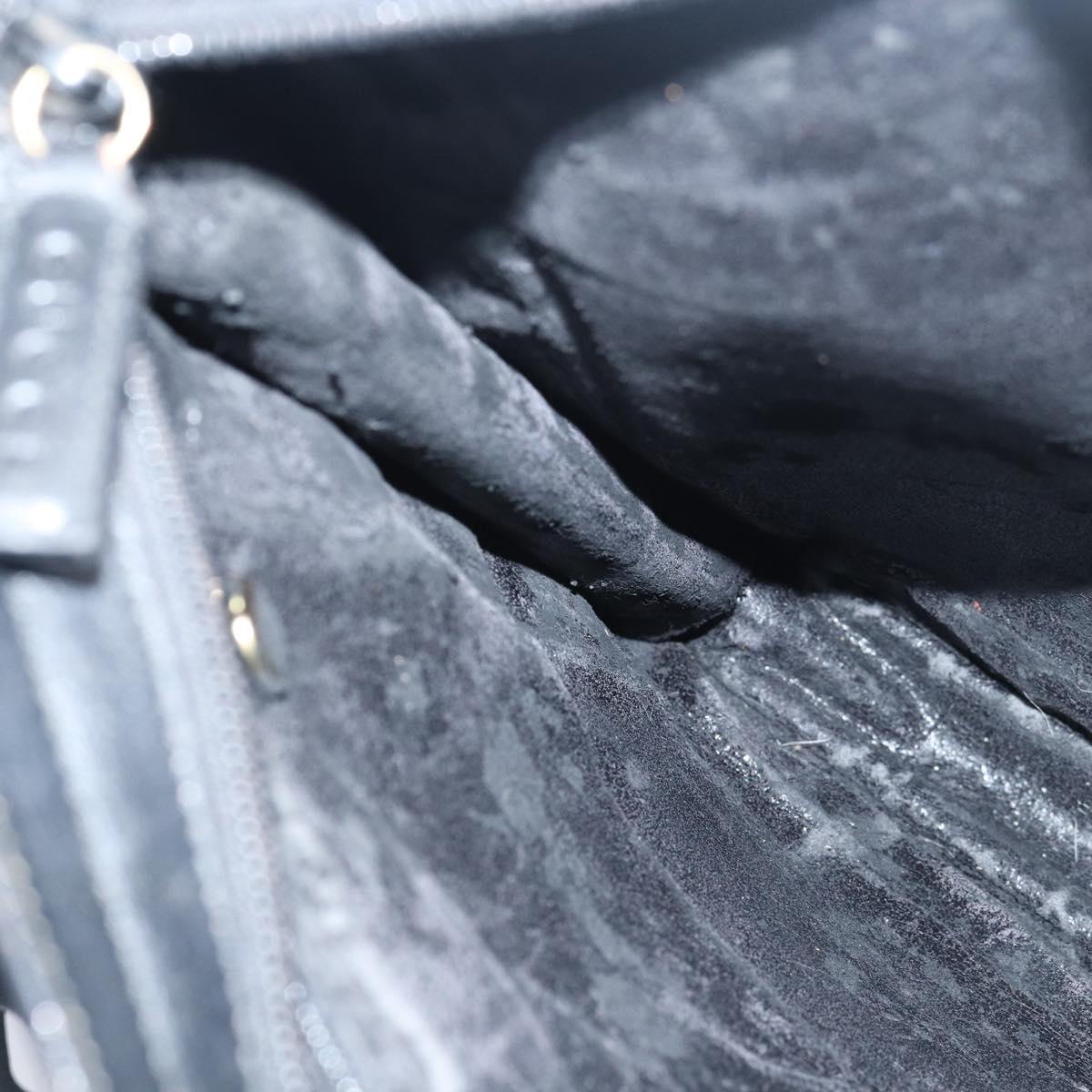 GUCCI Bamboo Shoulder Bag Leather nylon 2Set Black bs15957