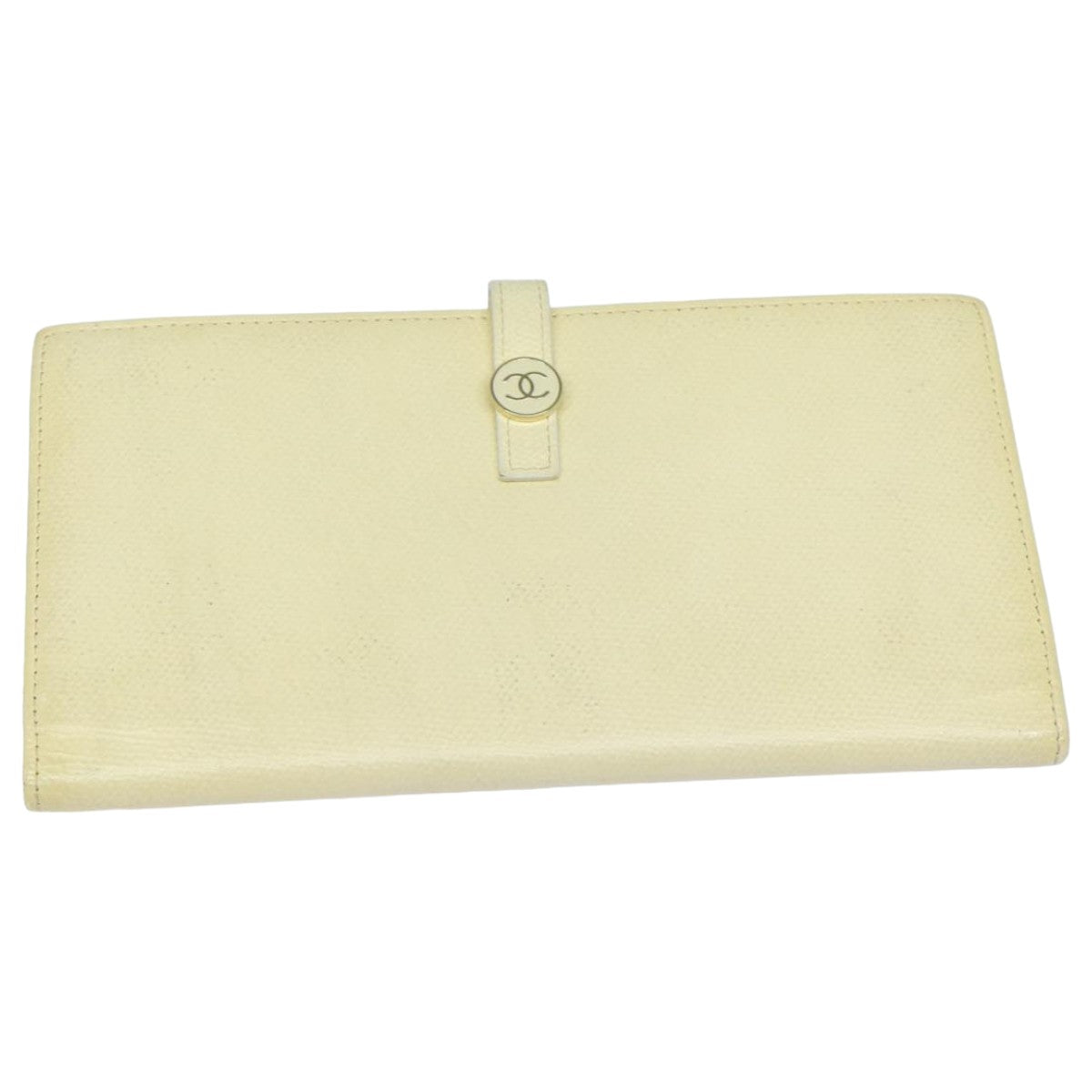 CHANEL COCO Mark Wallet Leather Vanilla CC bs15966