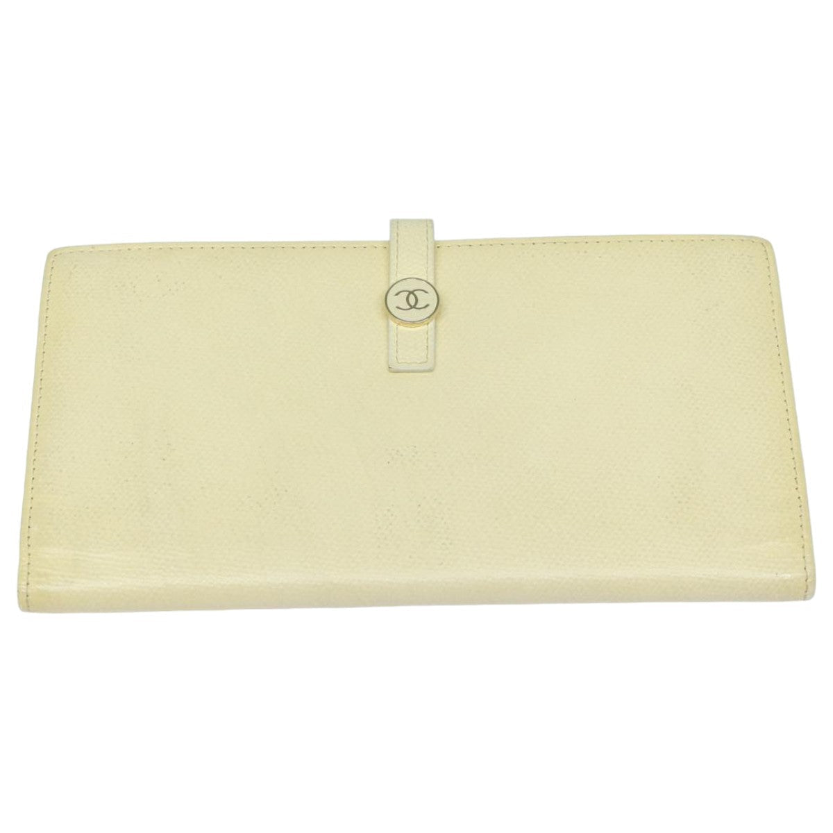 CHANEL COCO Mark Wallet Leather Vanilla CC bs15966