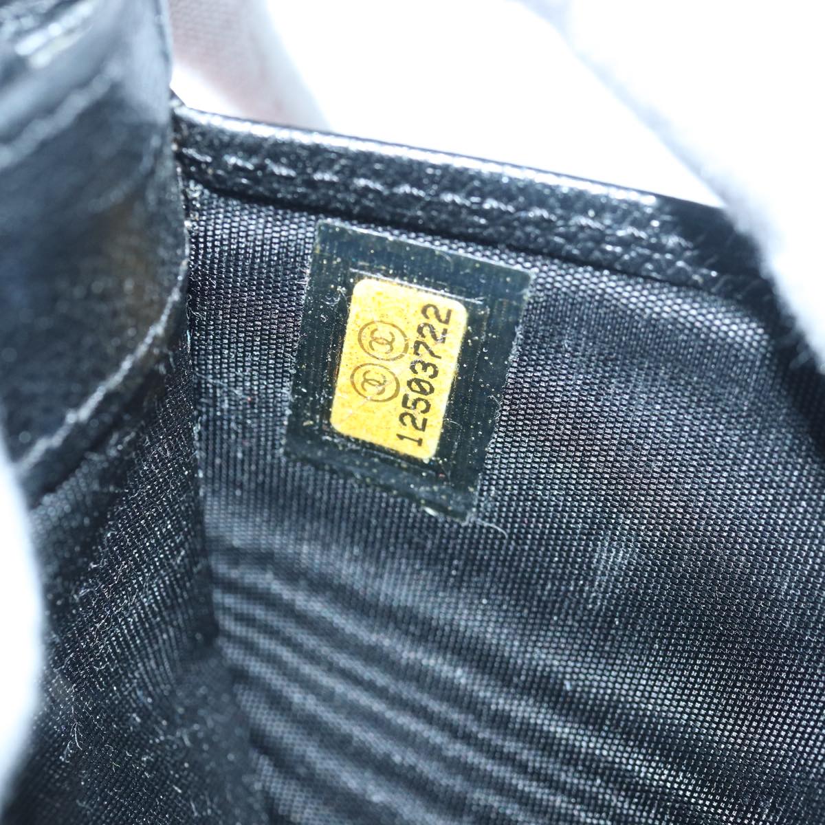 CHANEL Wallet Leather Black CC bs16073