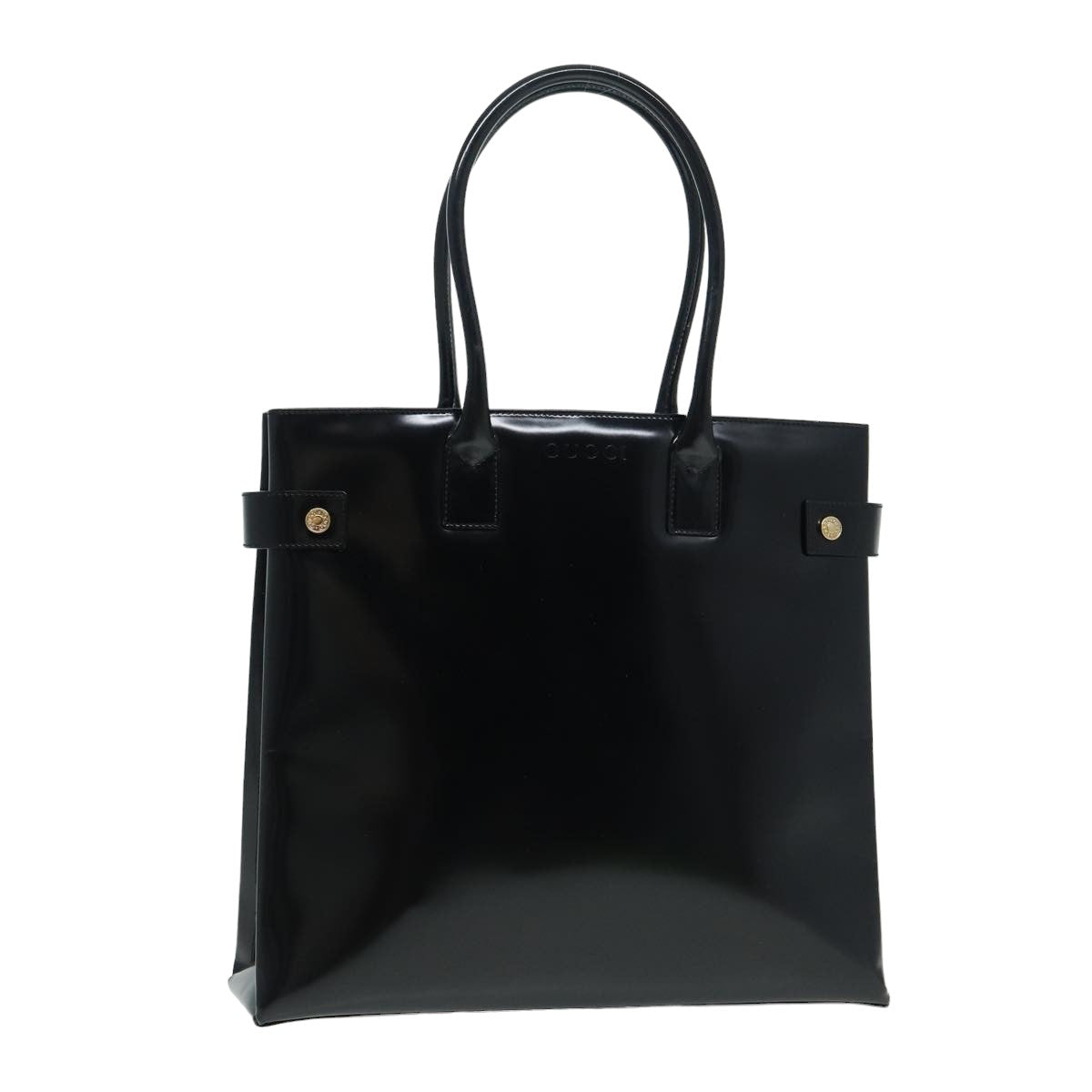 GUCCI Tote Bag Enamel Black 002 1046 0407 bs16103