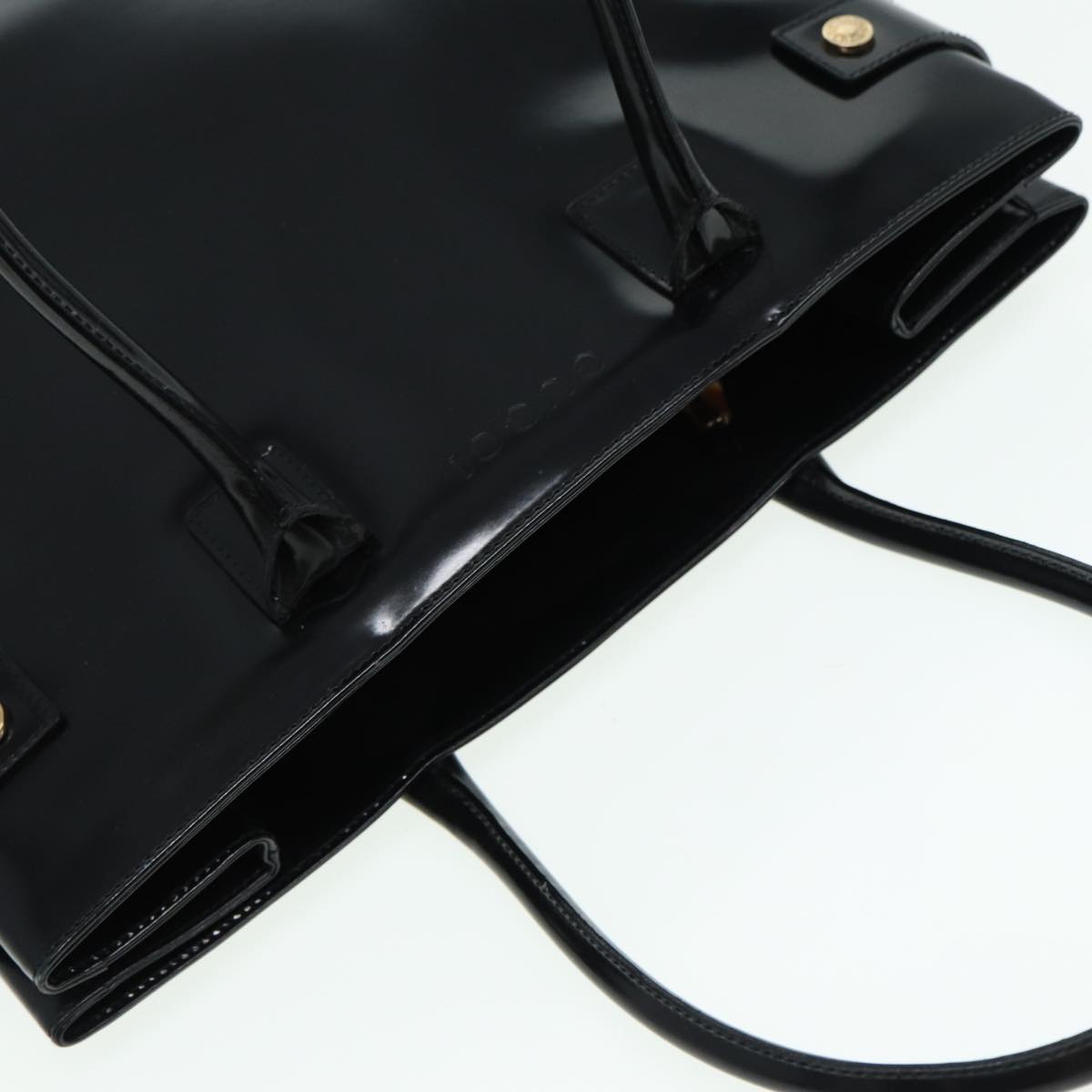 GUCCI Tote Bag Enamel Black 002 1046 0407 bs16103