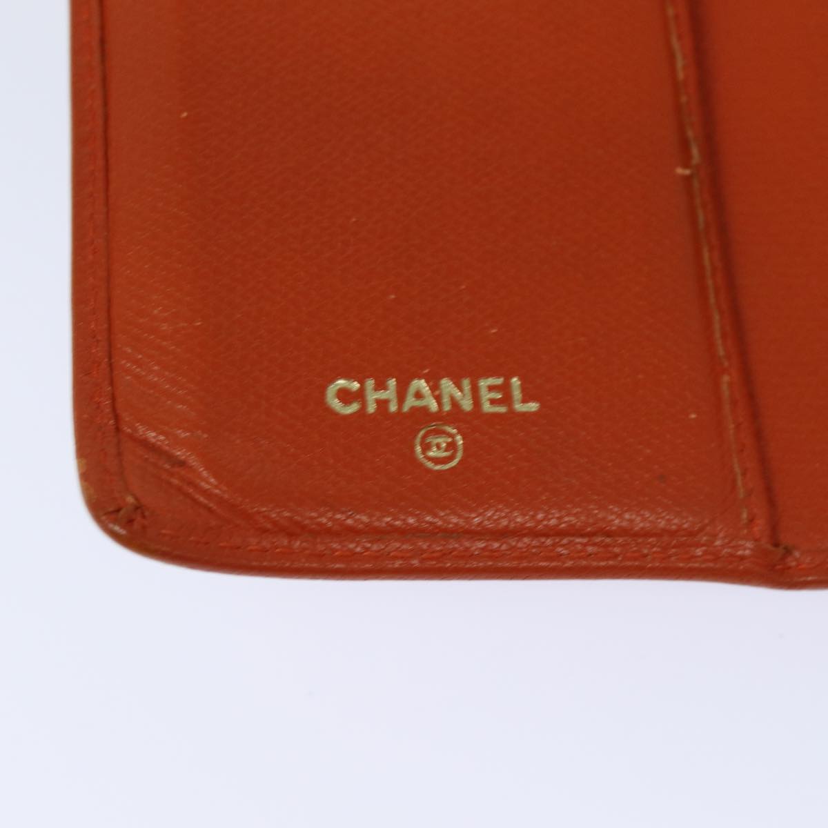 CHANEL COCO Mark Wallet Leather Orange CC bs16185