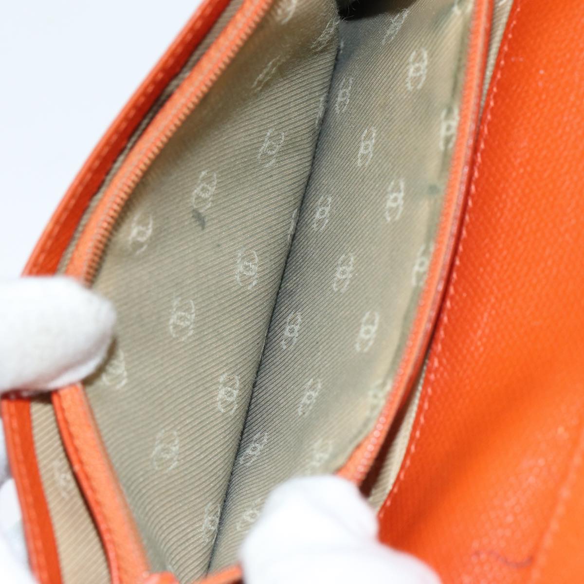 CHANEL COCO Mark Wallet Leather Orange CC bs16185