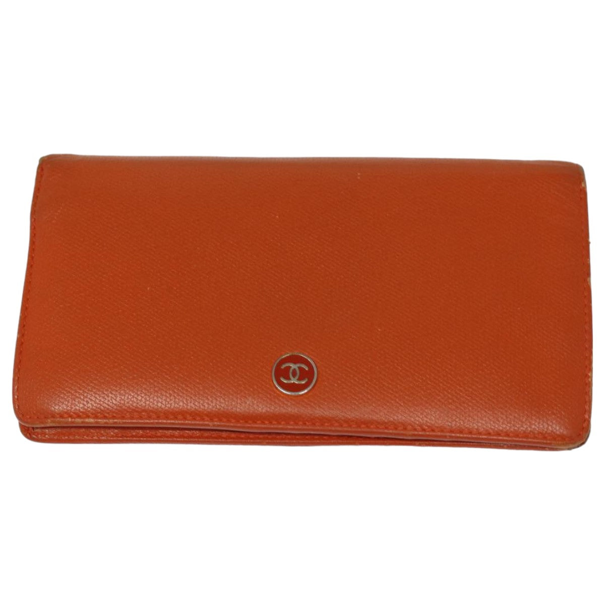 CHANEL COCO Mark Wallet Leather Orange CC bs16185