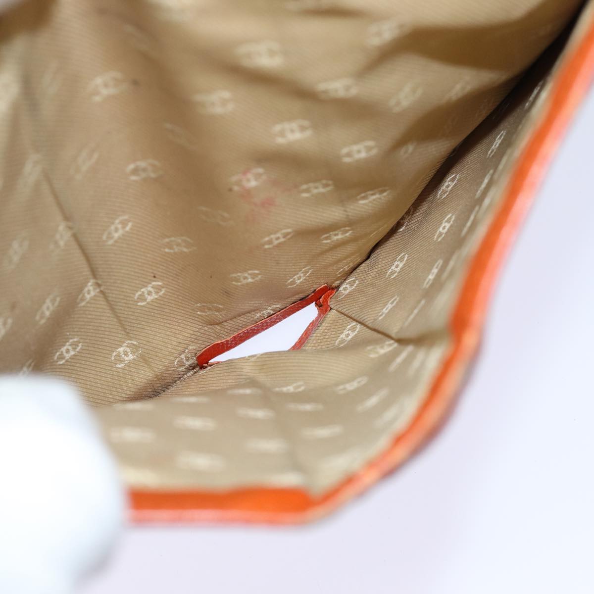 CHANEL COCO Mark Wallet Leather Orange CC bs16185