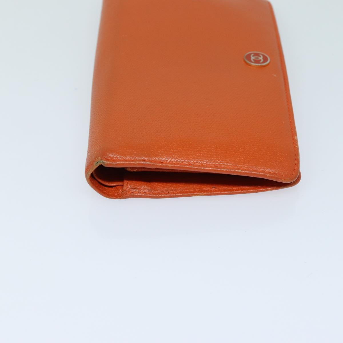 CHANEL COCO Mark Wallet Leather Orange CC bs16185