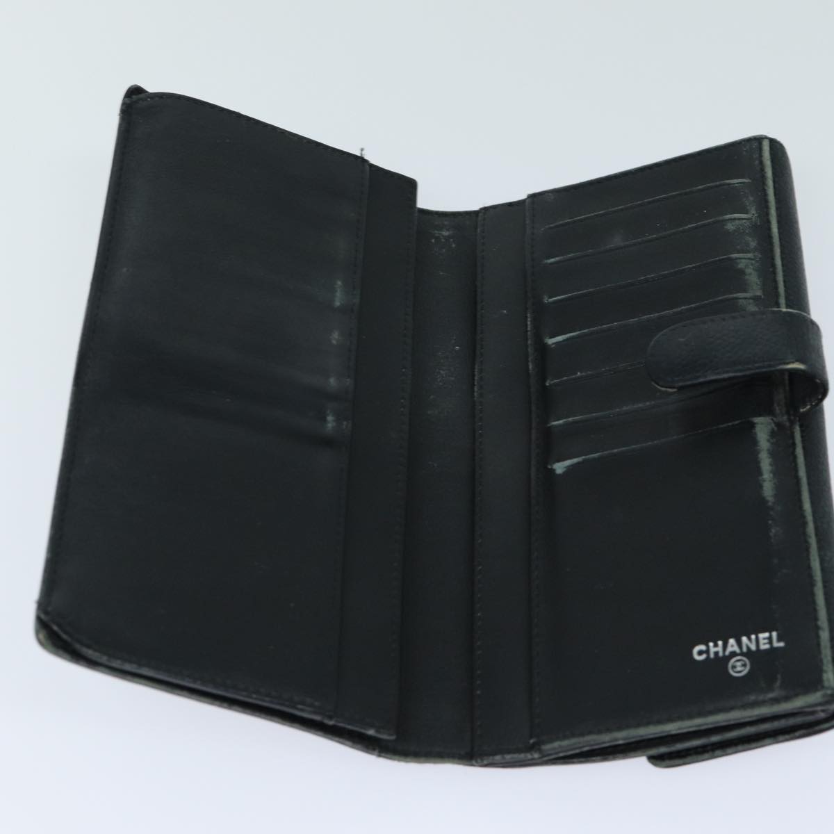 CHANEL COCO Mark Wallet Caviar Skin Black CC bs16186