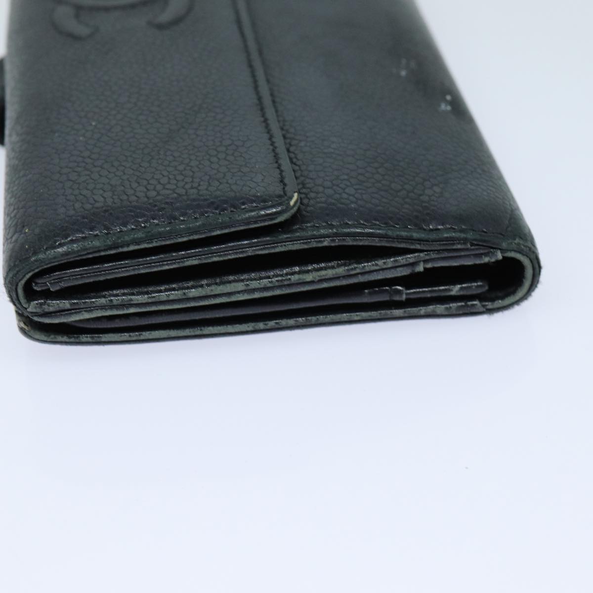 CHANEL COCO Mark Wallet Caviar Skin Black CC bs16186