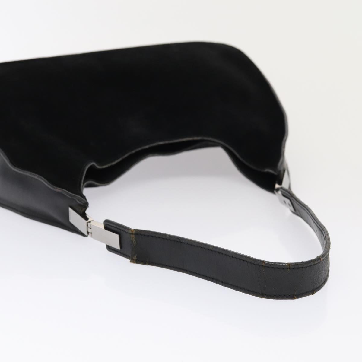 GUCCI Shoulder Bag Suede Black 001 3767 bs16234
