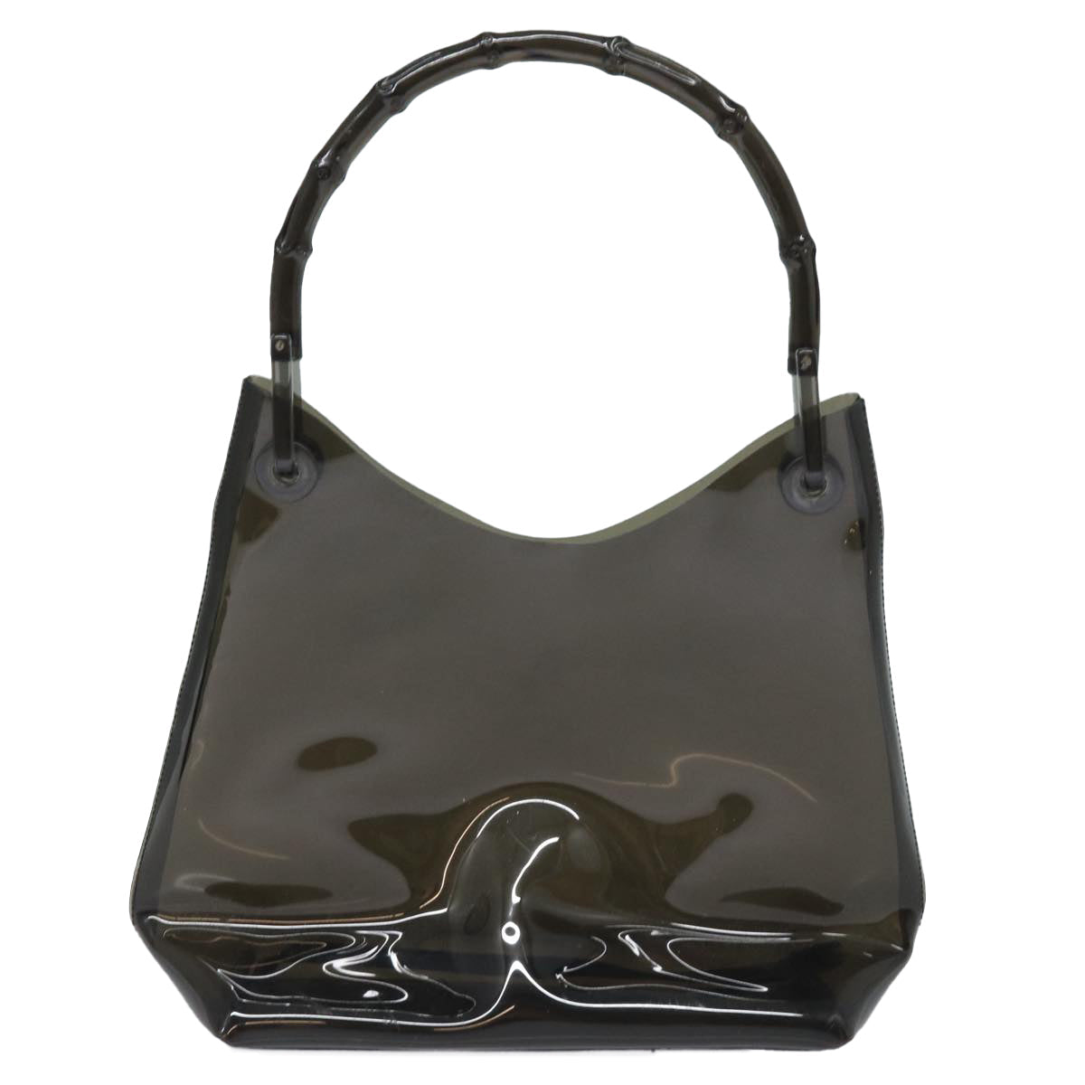GUCCI Bamboo Hand Bag Vinyl Black 001 1880 1553 bs16298