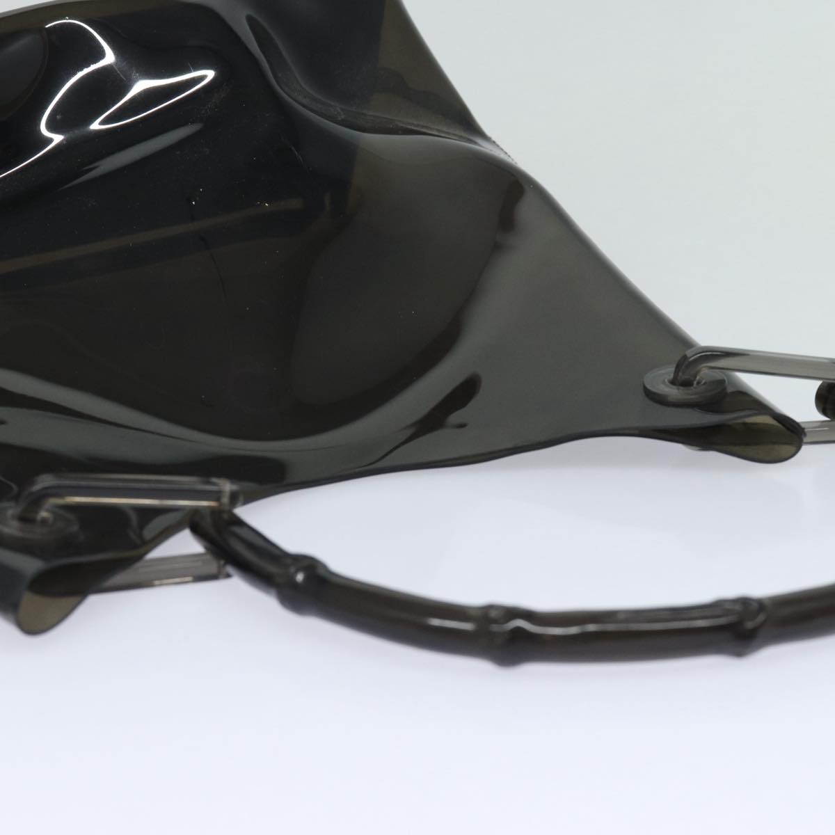 GUCCI Bamboo Hand Bag Vinyl Black 001 1880 1553 bs16298