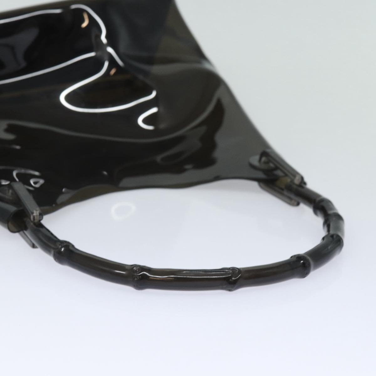 GUCCI Bamboo Hand Bag Vinyl Black 001 1880 1553 bs16298