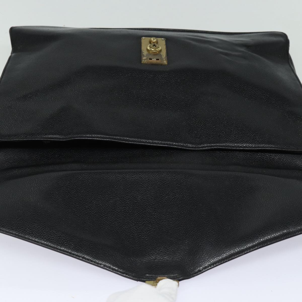 CHANEL Hand Bag Caviar Skin Black CC bs16380