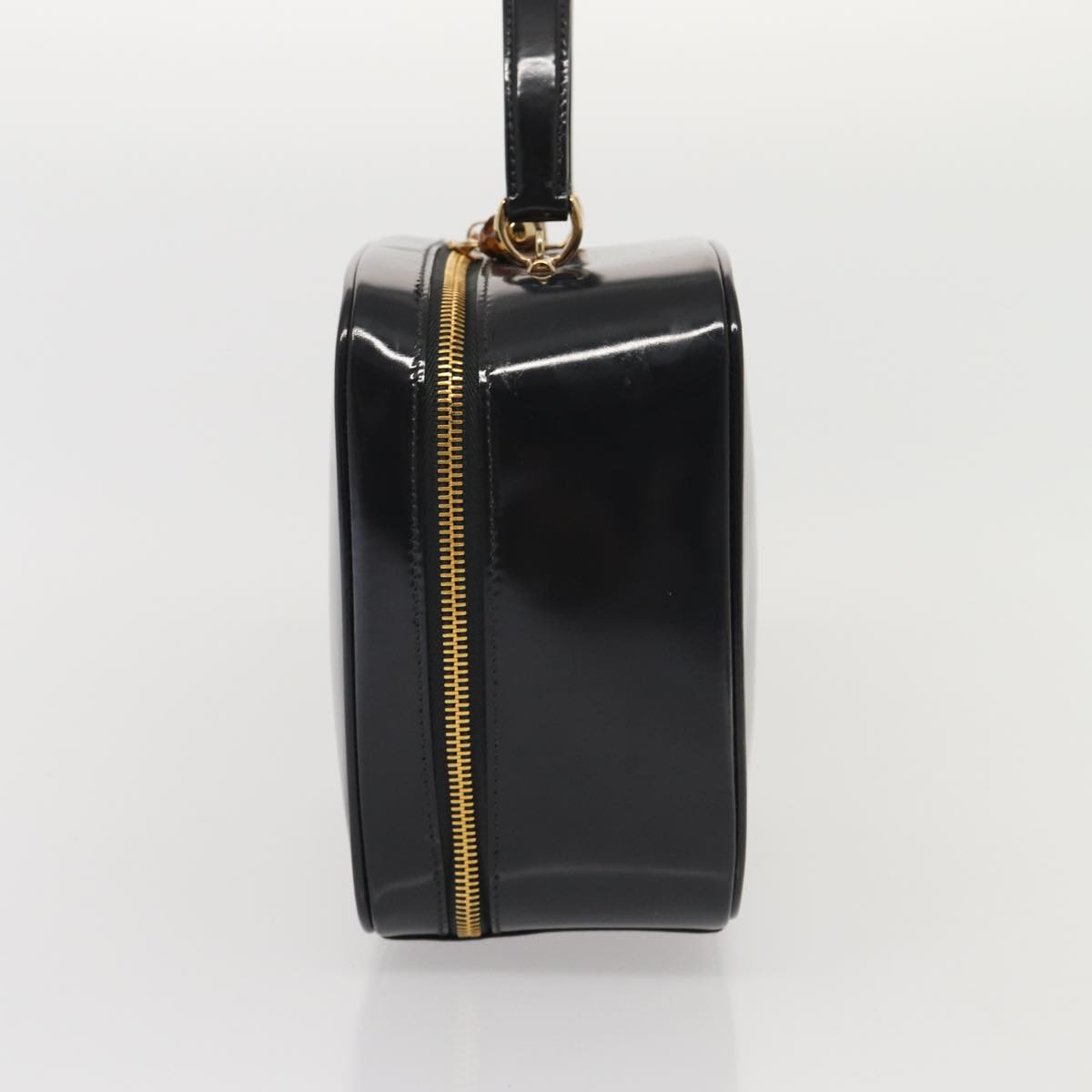 GUCCI Bamboo Vanity Shoulder Bag Enamel 2way Black 000 2040 0323 bs16407