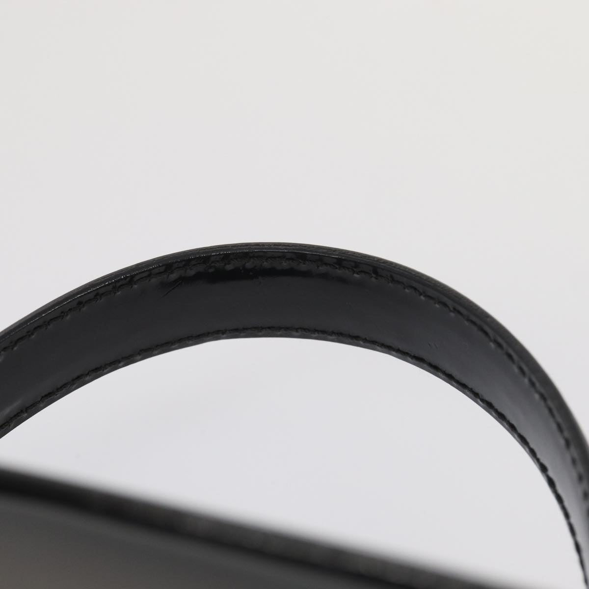 GUCCI Bamboo Vanity Shoulder Bag Enamel 2way Black 000 2040 0323 bs16407
