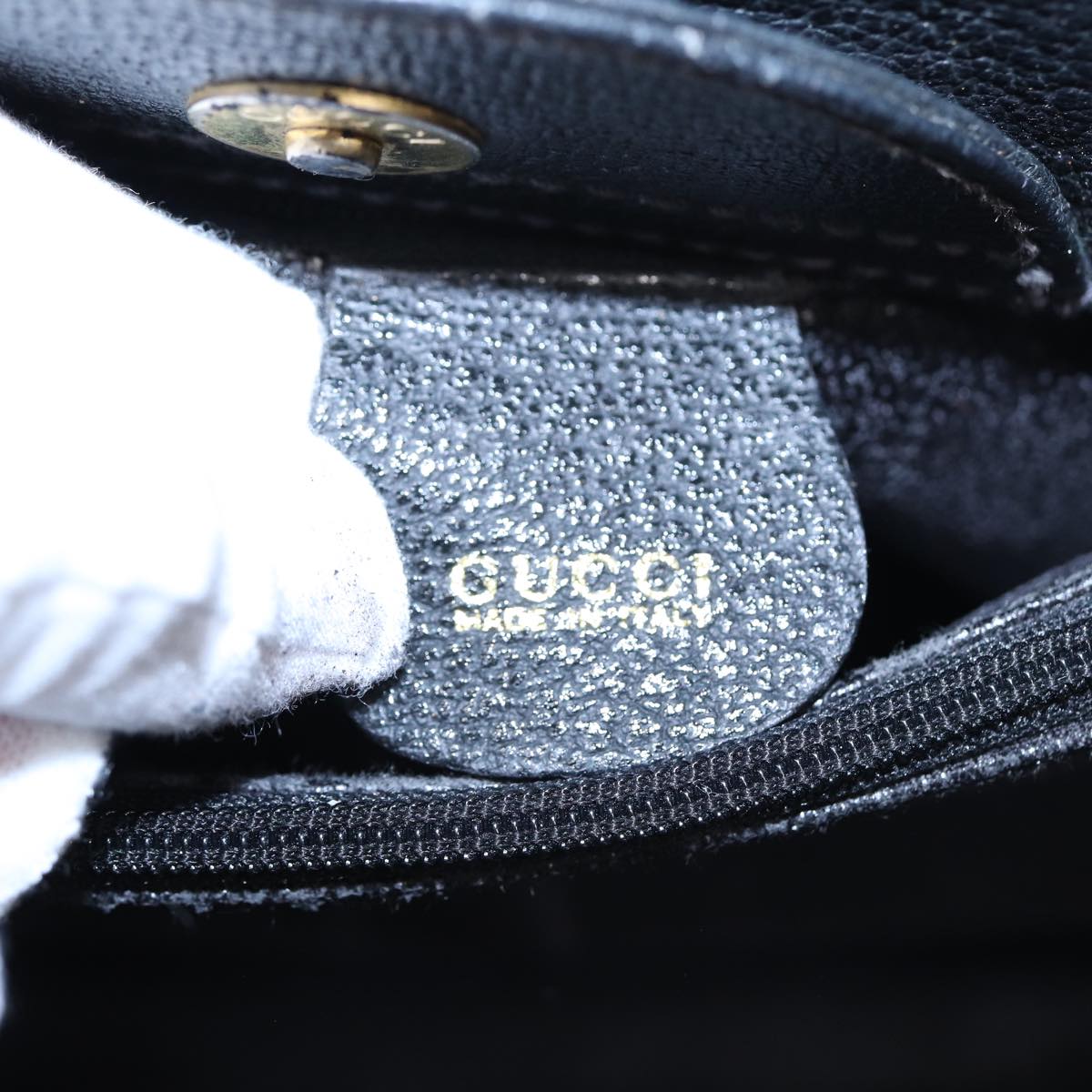 GUCCI Bamboo Hand Bag Suede Black 002 123 0260 bs16481