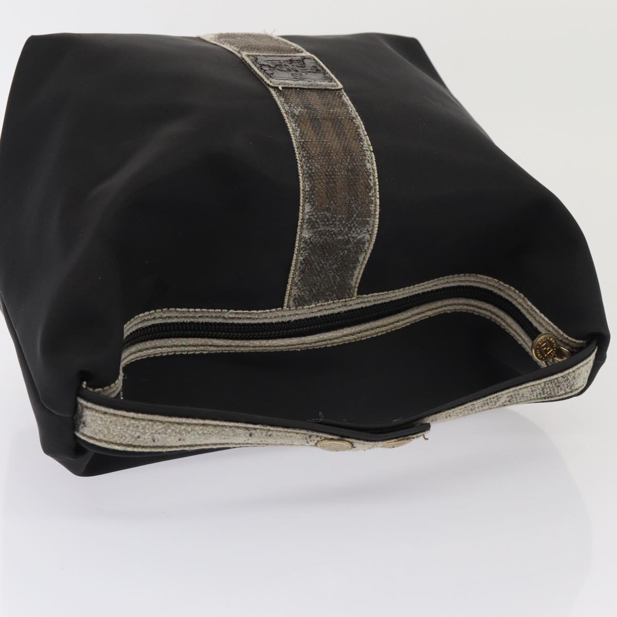 FENDI Pecan Canvas Hand Bag Canvas 4Set Black Brown bs16504