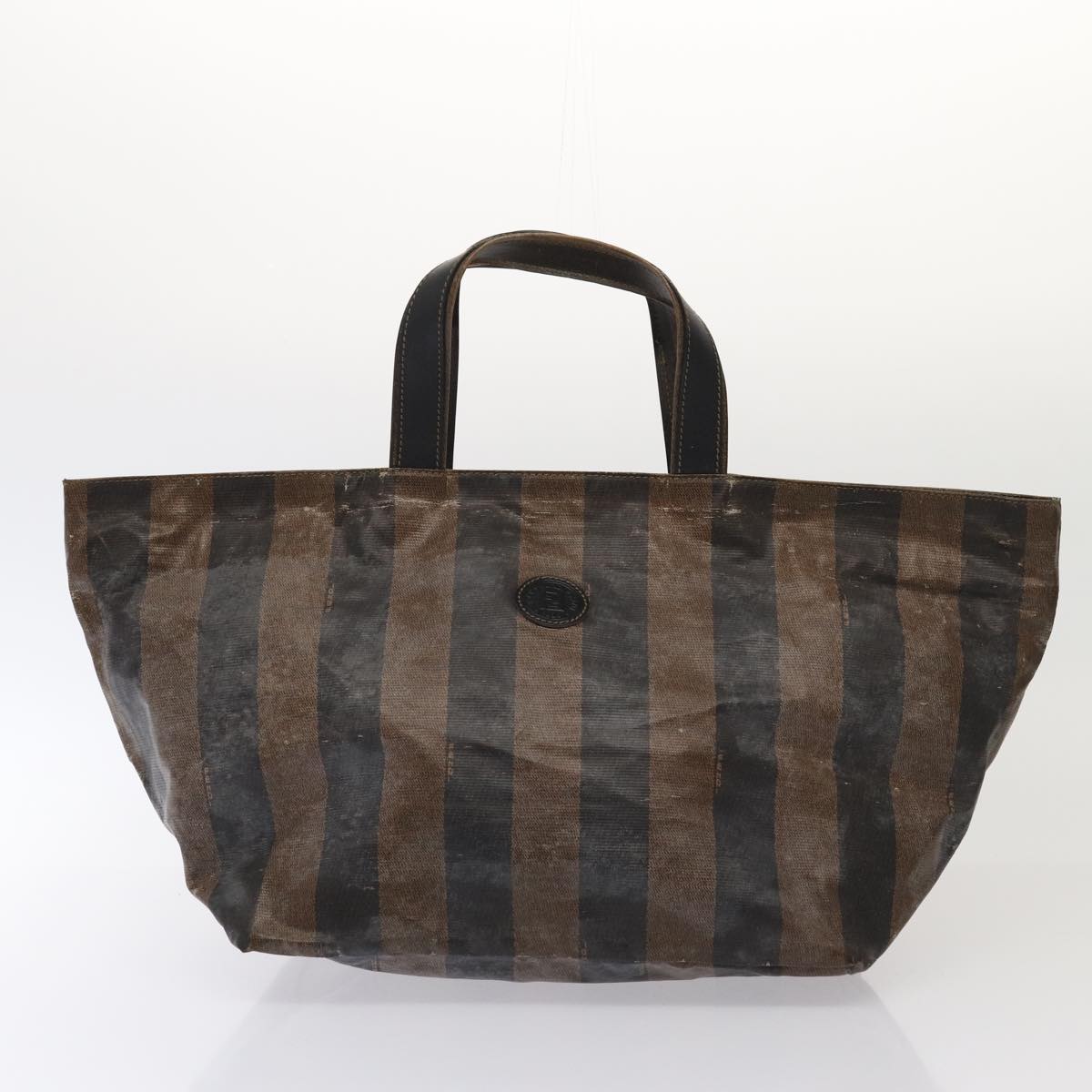 FENDI Pecan Canvas Hand Bag Canvas 4Set Black Brown bs16504