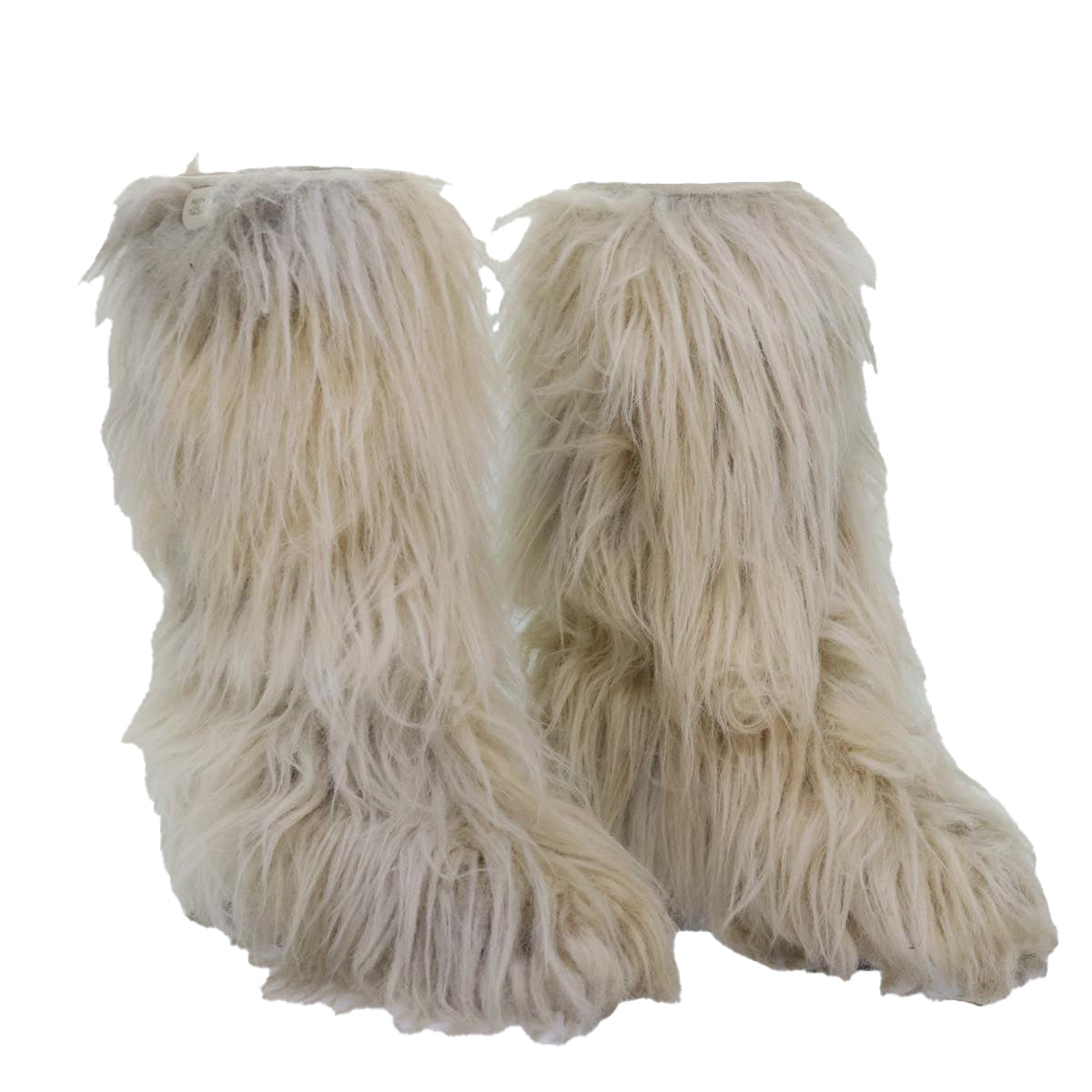 CHANEL boots Wool Beige CC bs16505