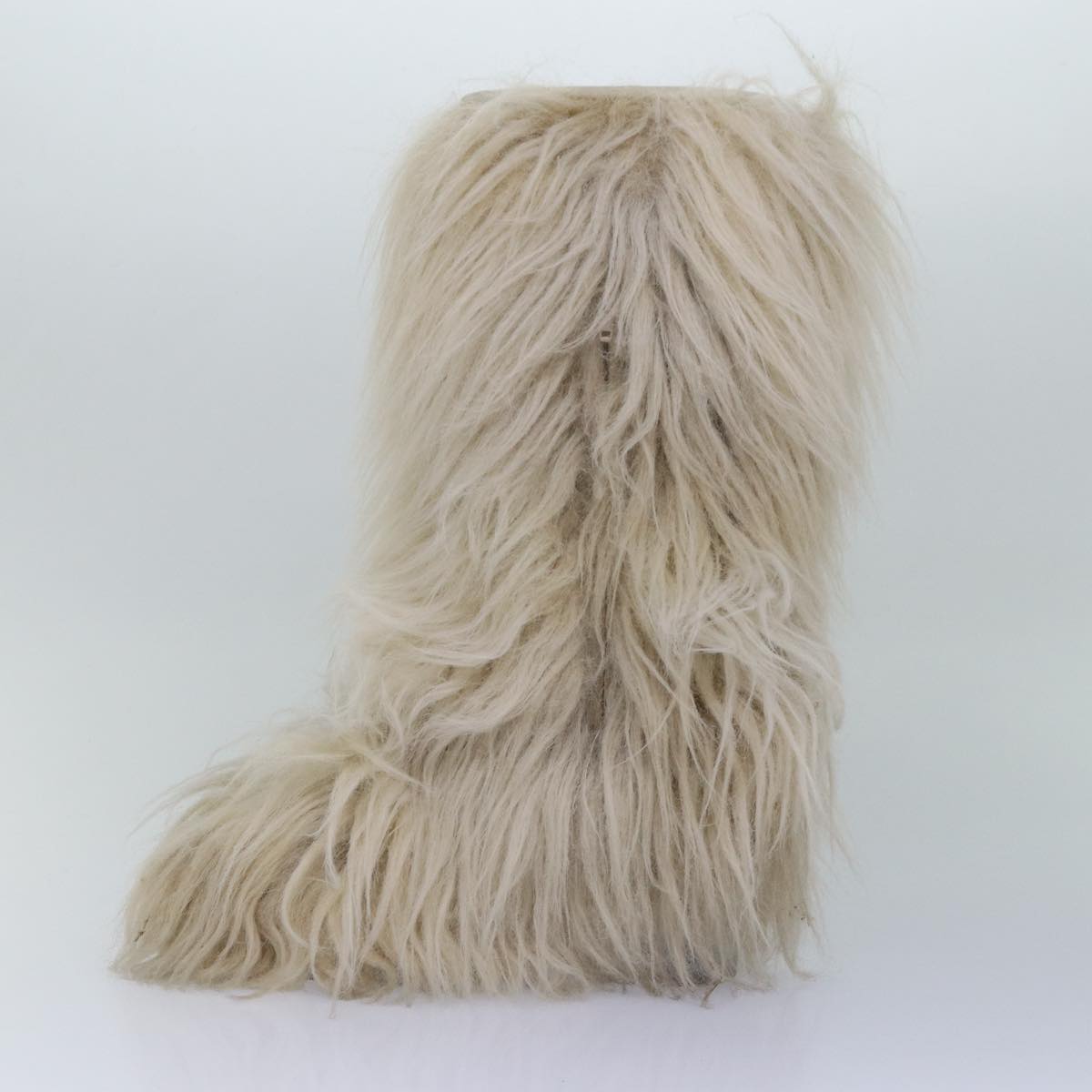 CHANEL boots Wool Beige CC bs16505
