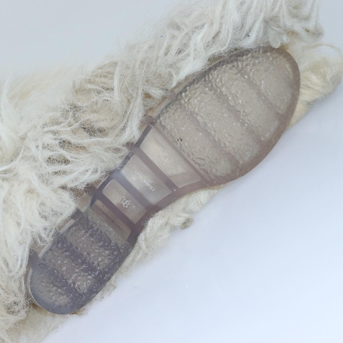 CHANEL boots Wool Beige CC bs16505