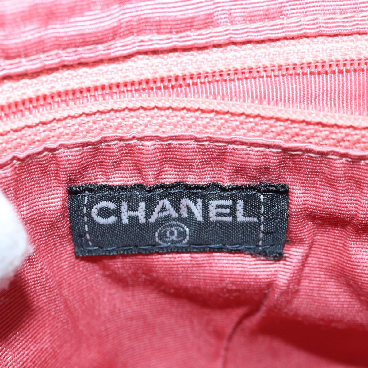 CHANEL Choco Bar Chain Hand Bag Suede Orange CC bs16570