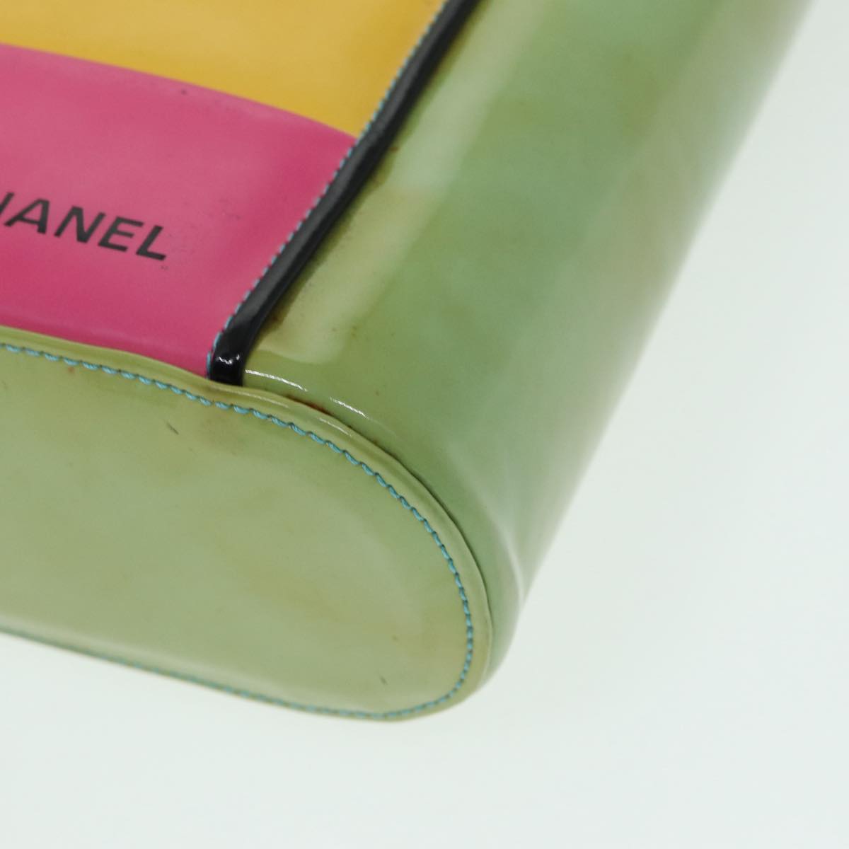 CHANEL Hand Bag Enamel Multicolor Gold CC bs16658