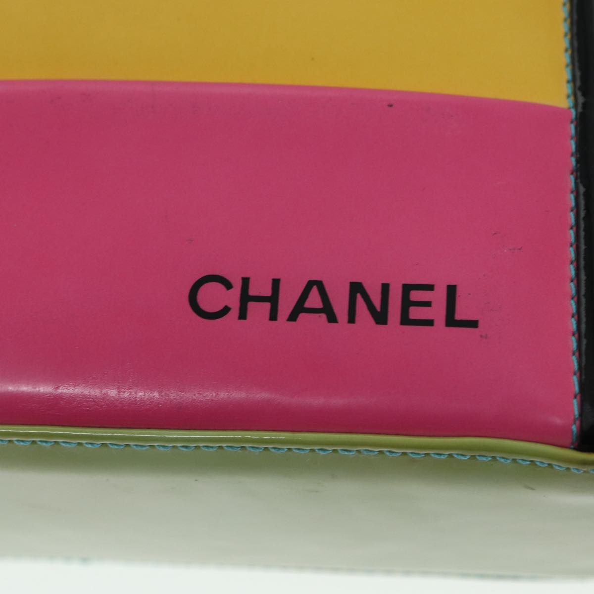 CHANEL Hand Bag Enamel Multicolor Gold CC bs16658