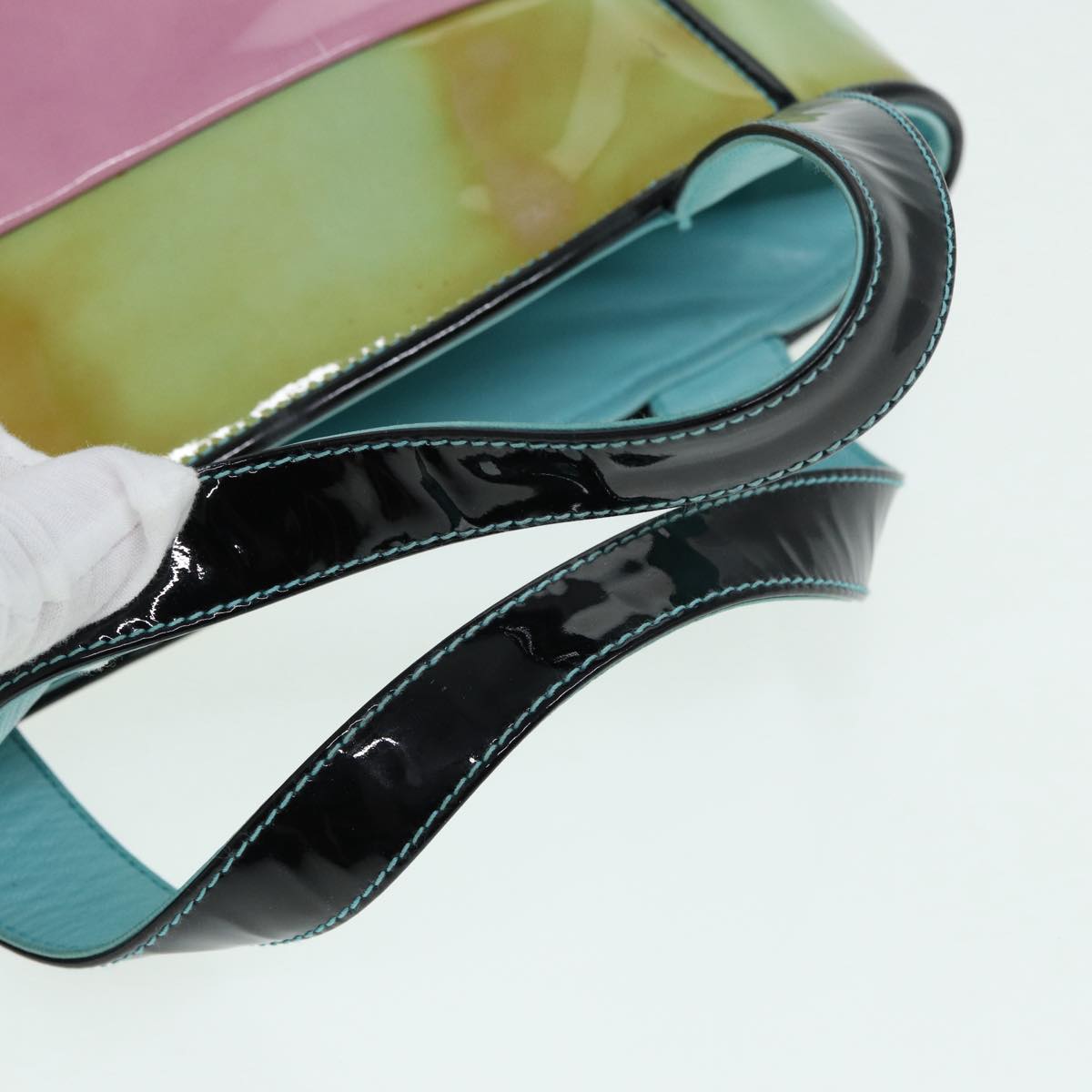 CHANEL Hand Bag Enamel Multicolor Gold CC bs16658