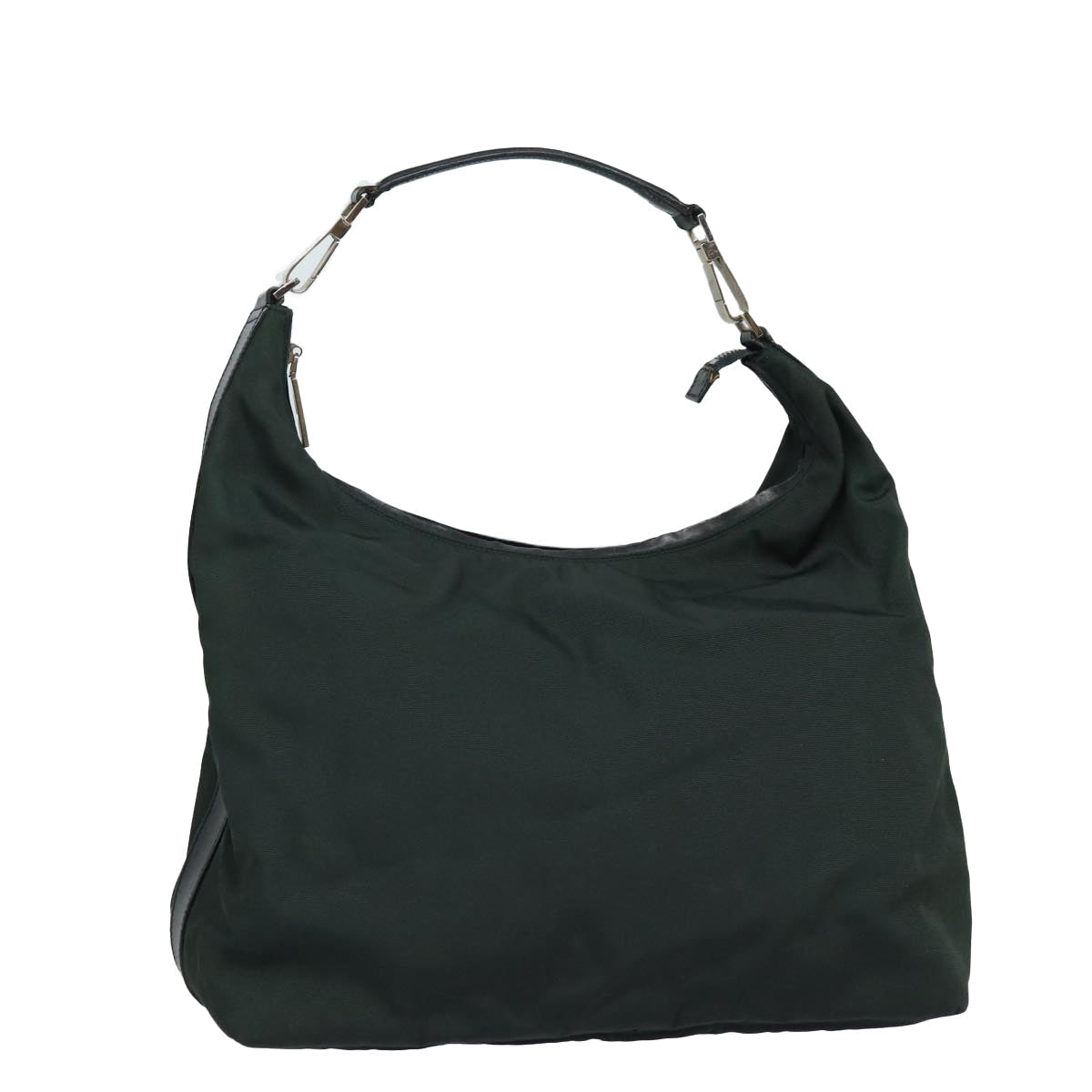 GUCCI Shoulder Bag Nylon Khaki Silver 001 1955 bs16720