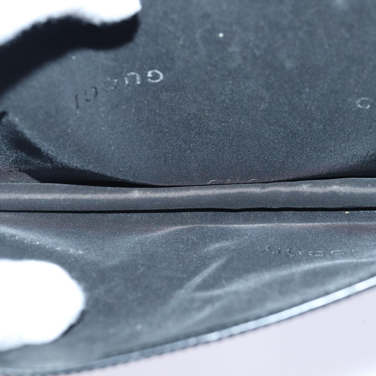 GUCCI Clutch Bag Leather Black bs16721