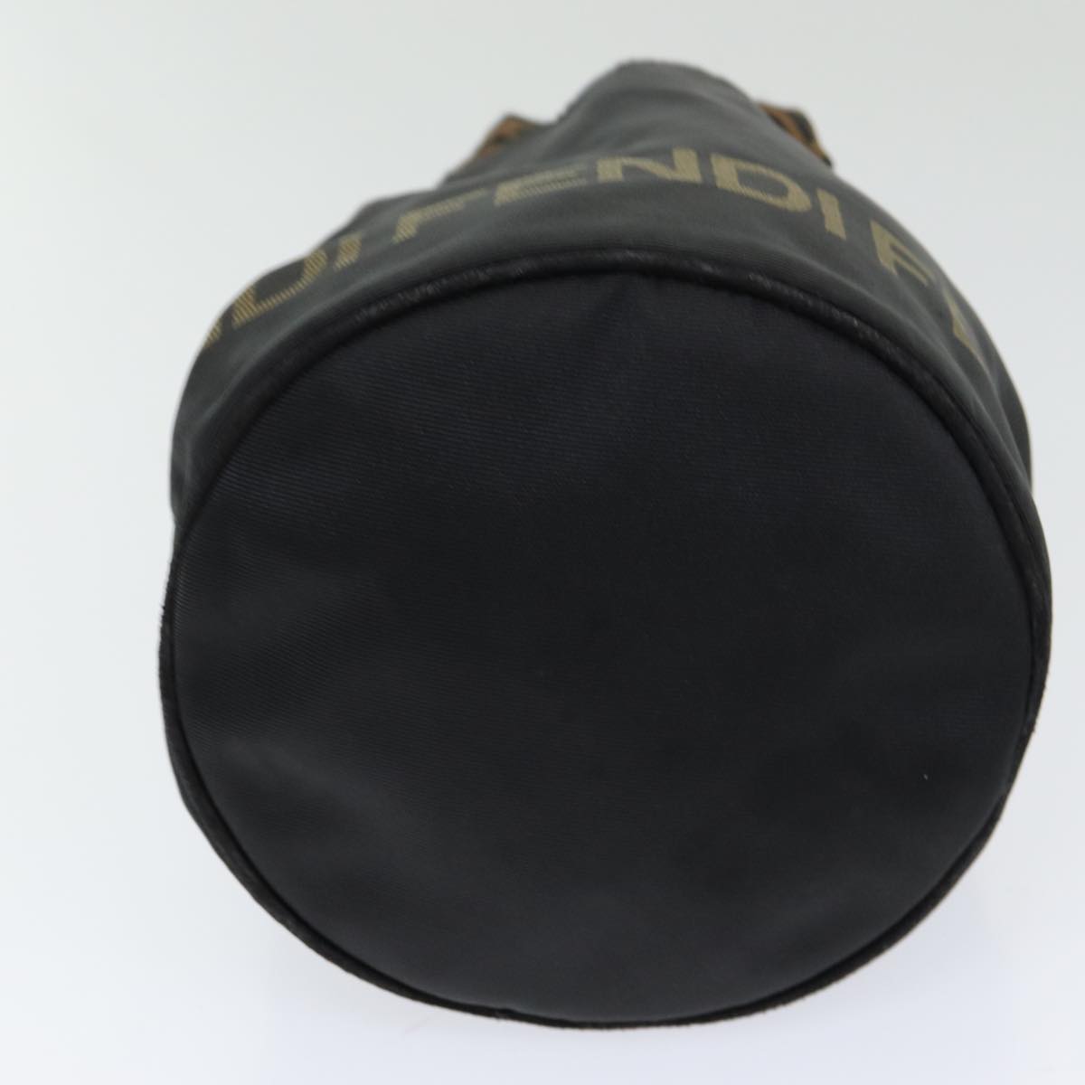 FENDI Hand Bag Nylon Black Gold bs16741