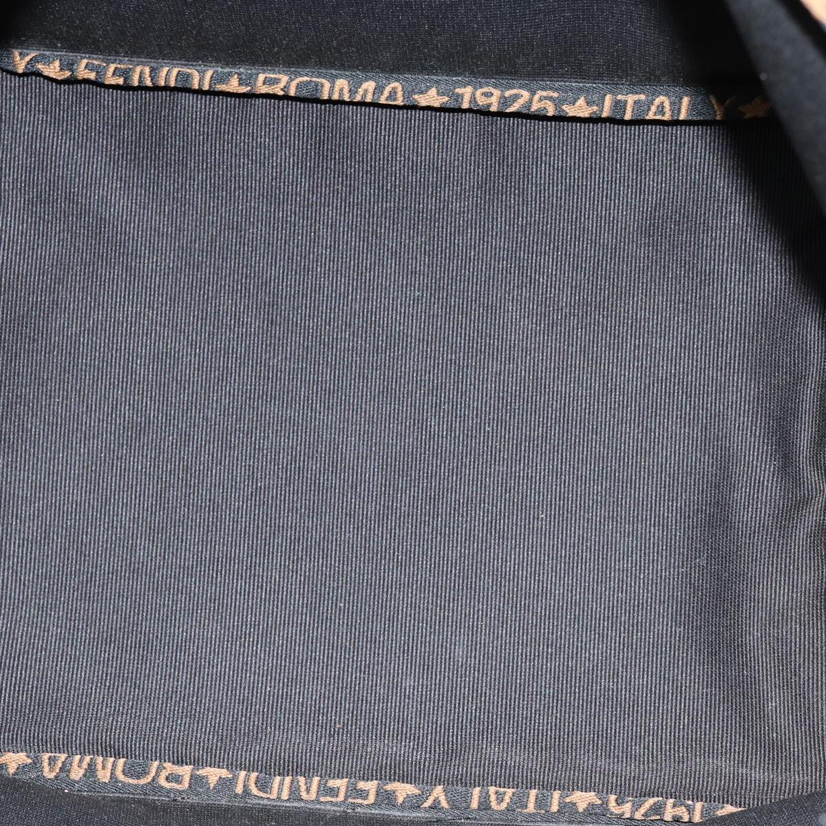 FENDI Hand Bag Nylon Black Silver bs16743