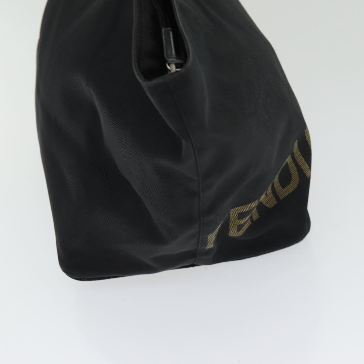 FENDI Hand Bag Nylon Black Silver bs16743