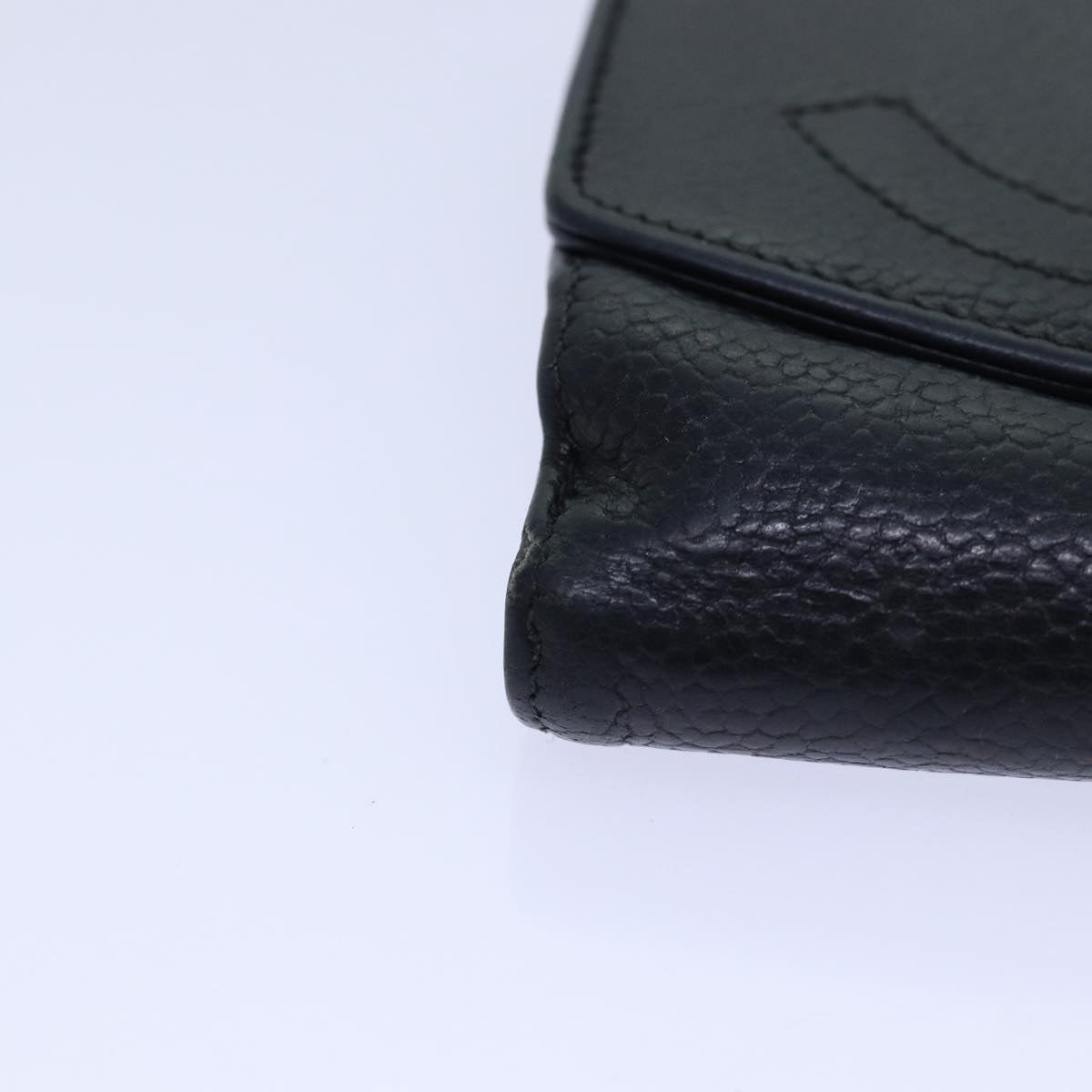 CHANEL COCO Mark Wallet Caviar Skin Black Gold CC bs16751
