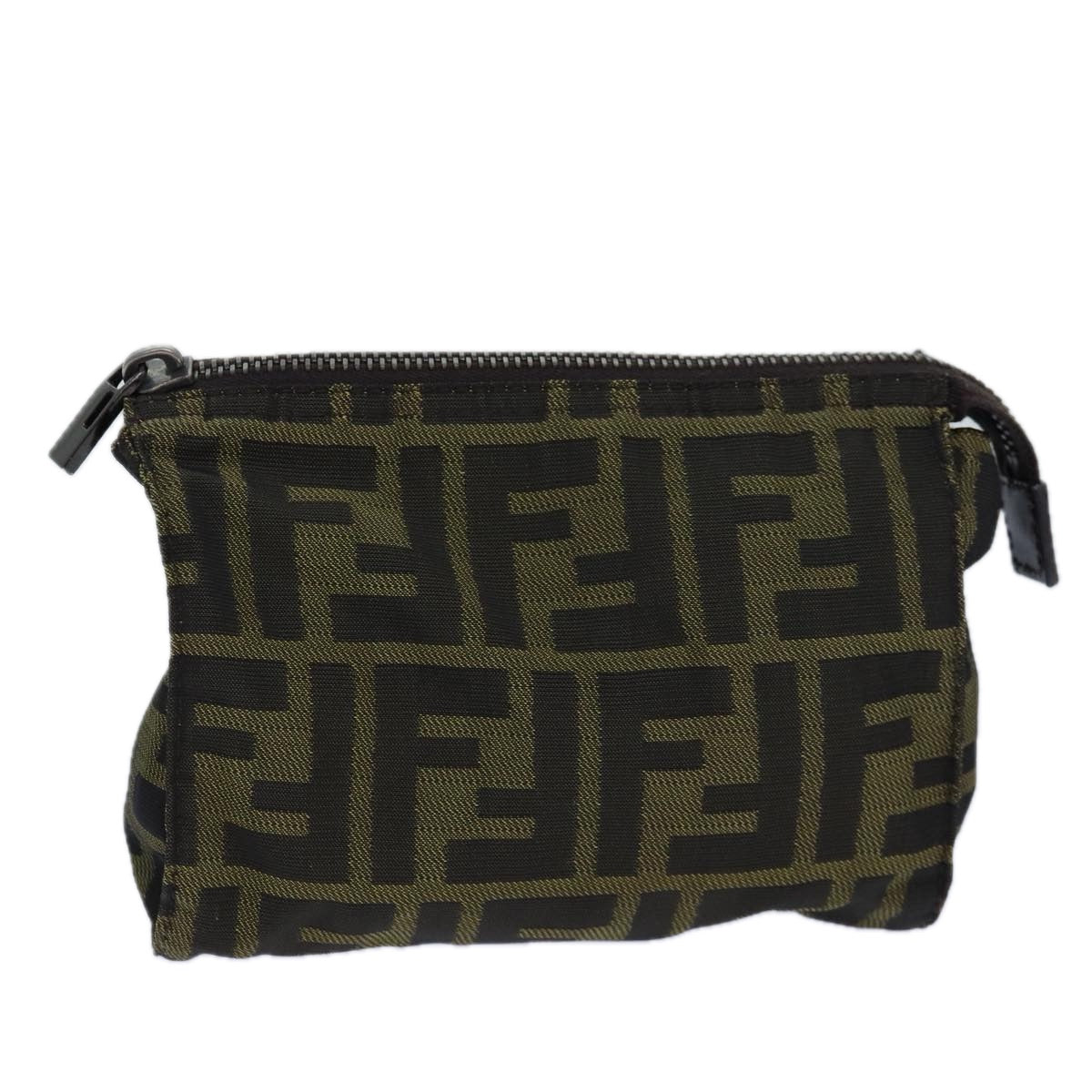 FENDI Zucca Canvas Pouch Brown Black bs16772