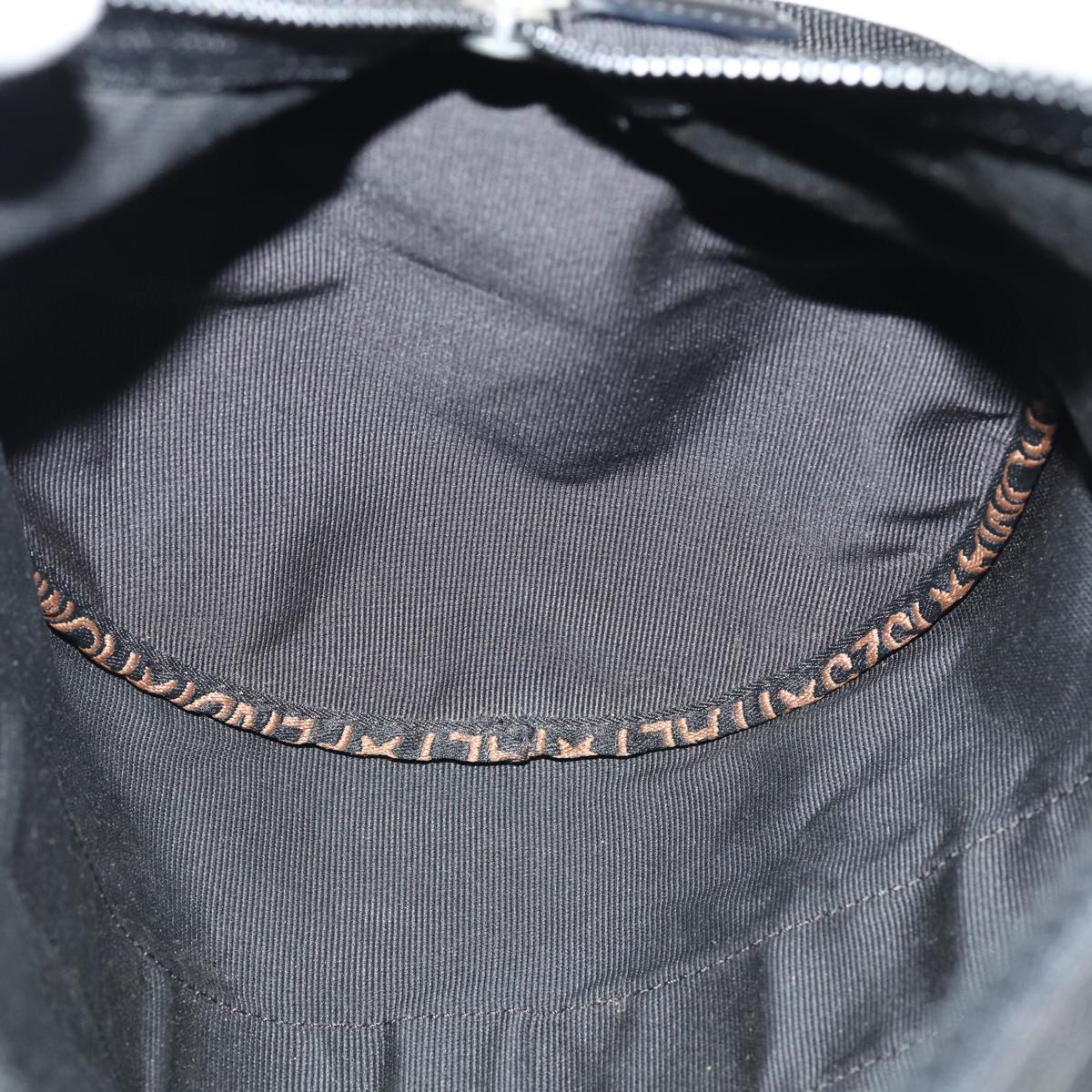 FENDI Hand Bag Canvas 2way Black Brown bs16831