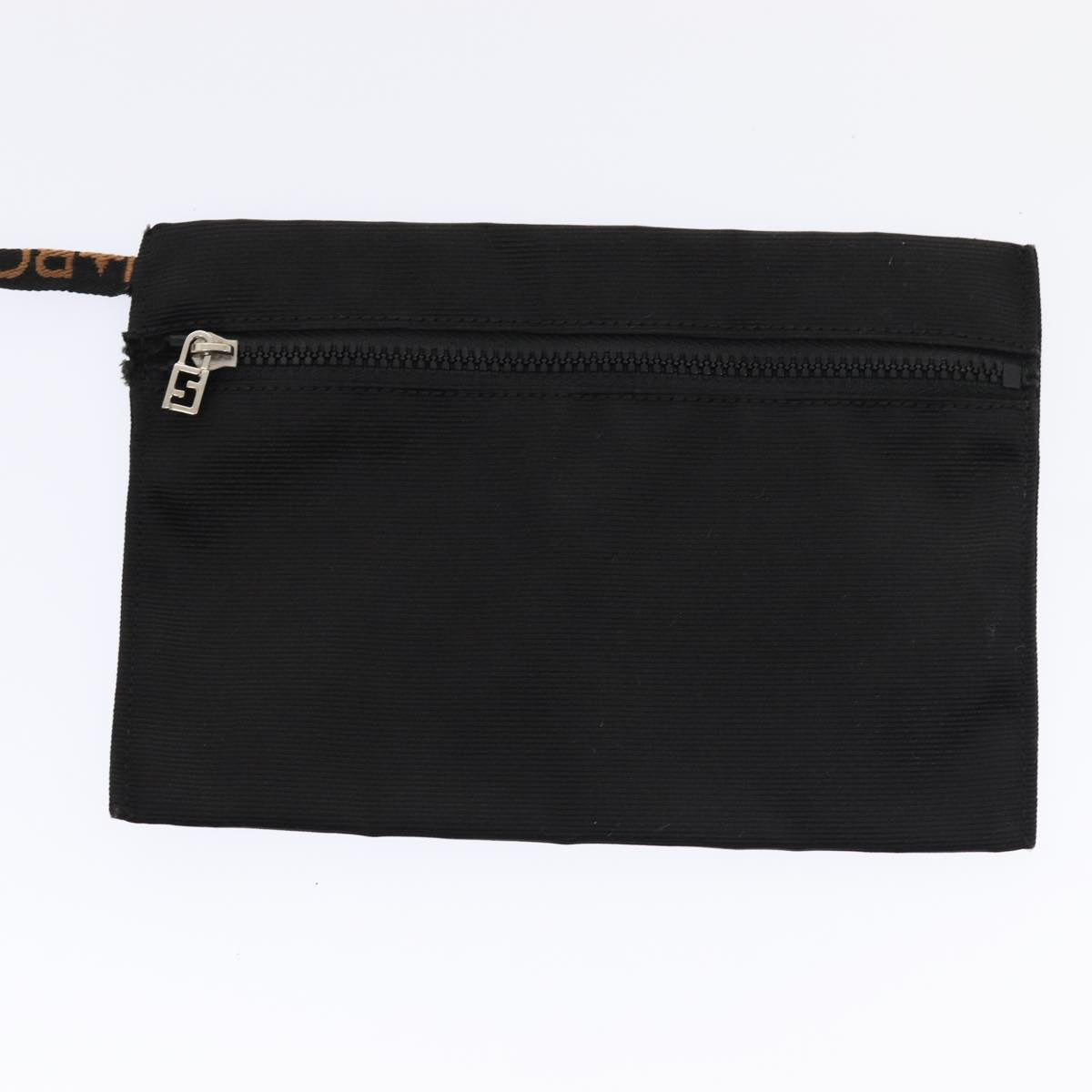 FENDI Hand Bag Canvas 2way Black Brown bs16831