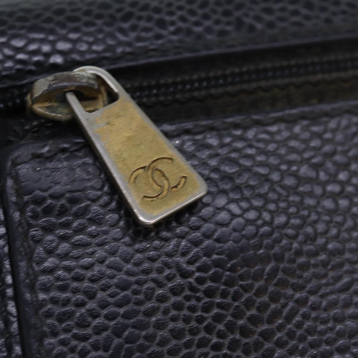CHANEL COCO Mark Wallet Caviar Skin Black CC bs16881