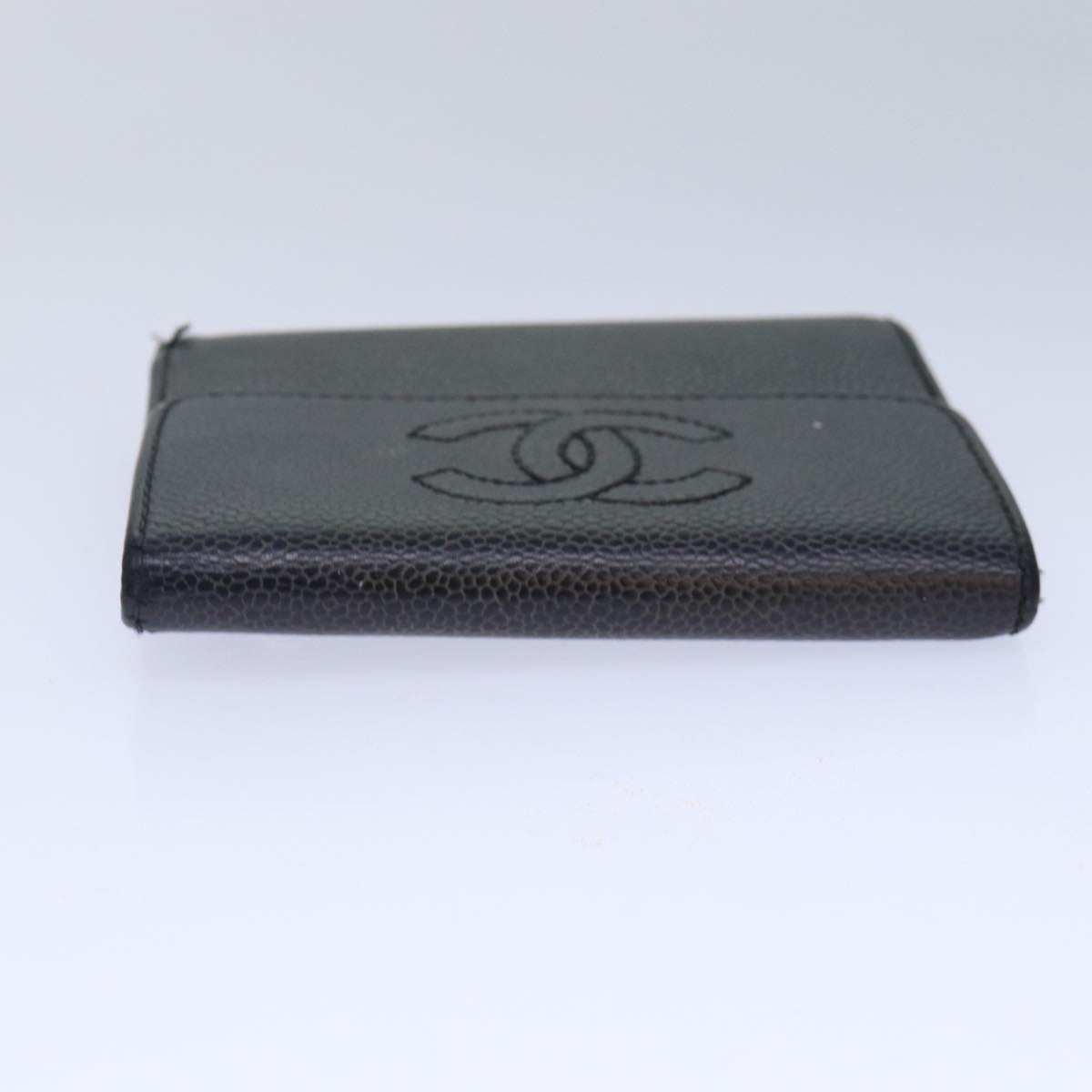 CHANEL COCO Mark Wallet Caviar Skin Black CC bs16881