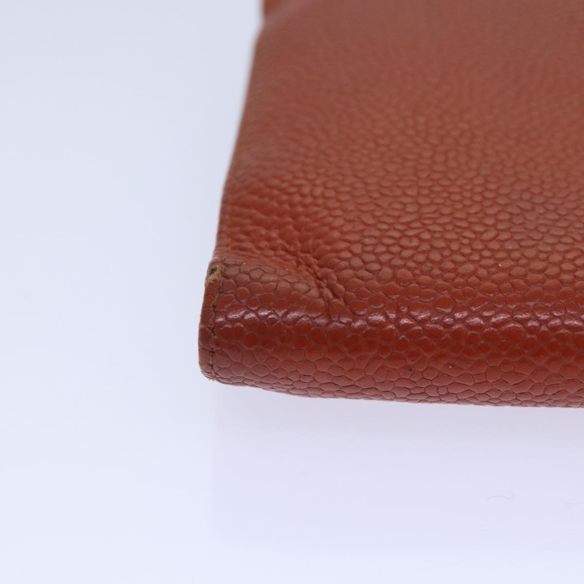 CHANEL COCO Mark Wallet Caviar Skin Orange Gold CC bs16889