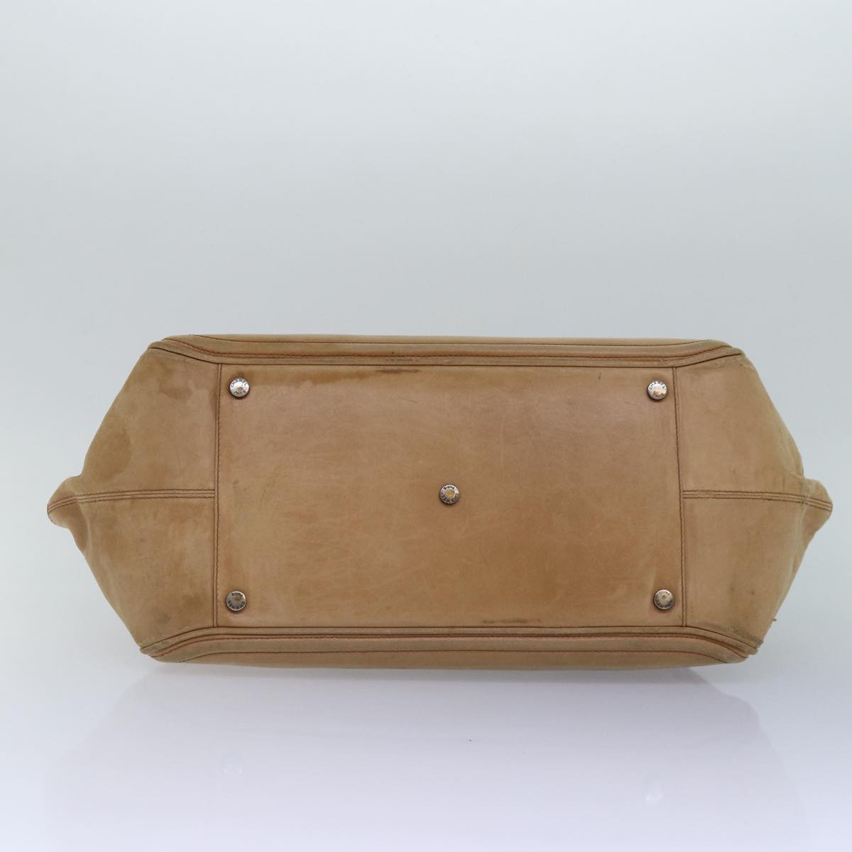 CHANEL Hand Bag Leather Beige CC bs17225