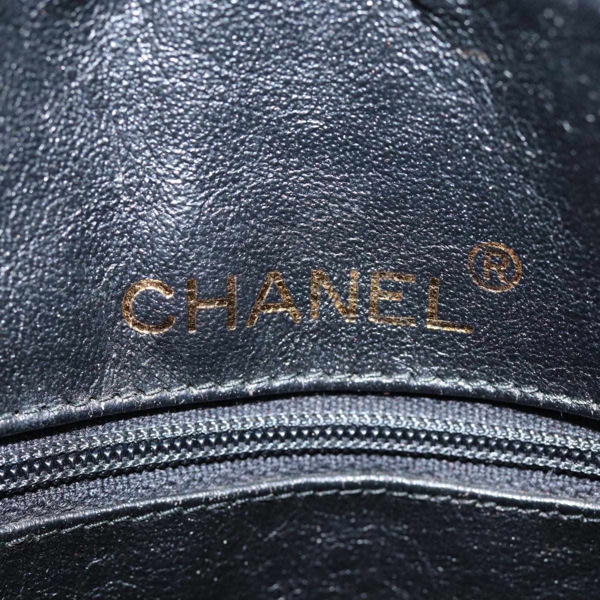 CHANEL Matelasse Chain Shoulder Bag Suede Black Gold CC bs17434