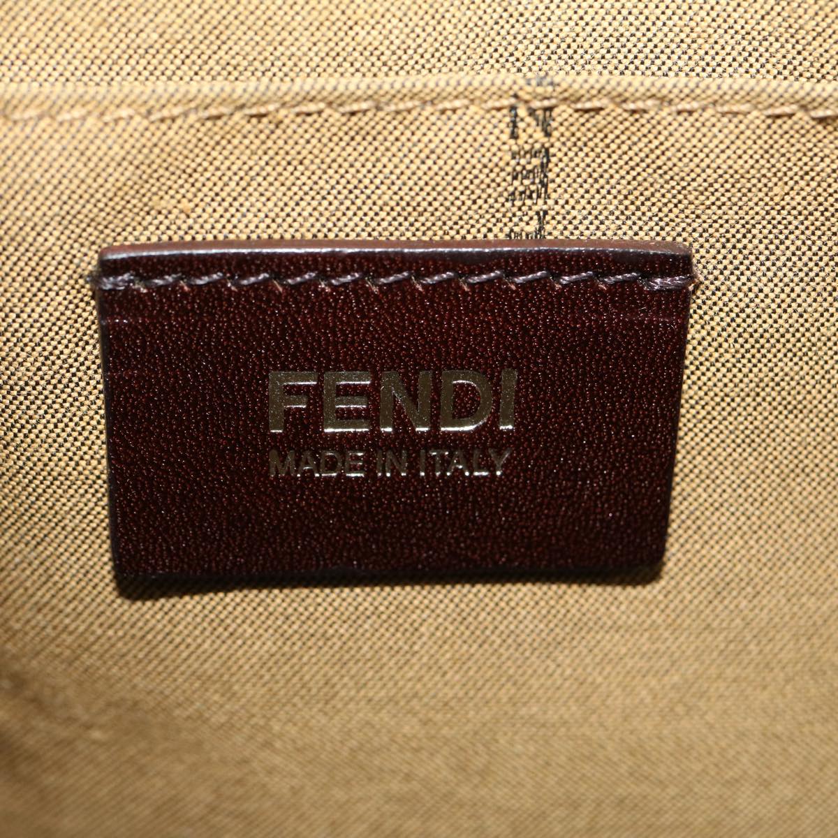 FENDI Tote Bag Leather Gray bs1776