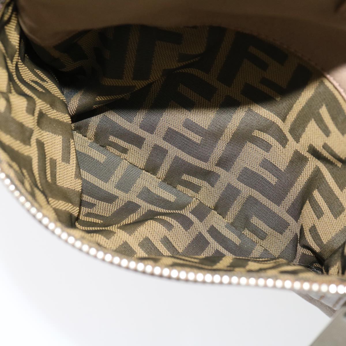 FENDI Tote Bag Leather Gray bs1776